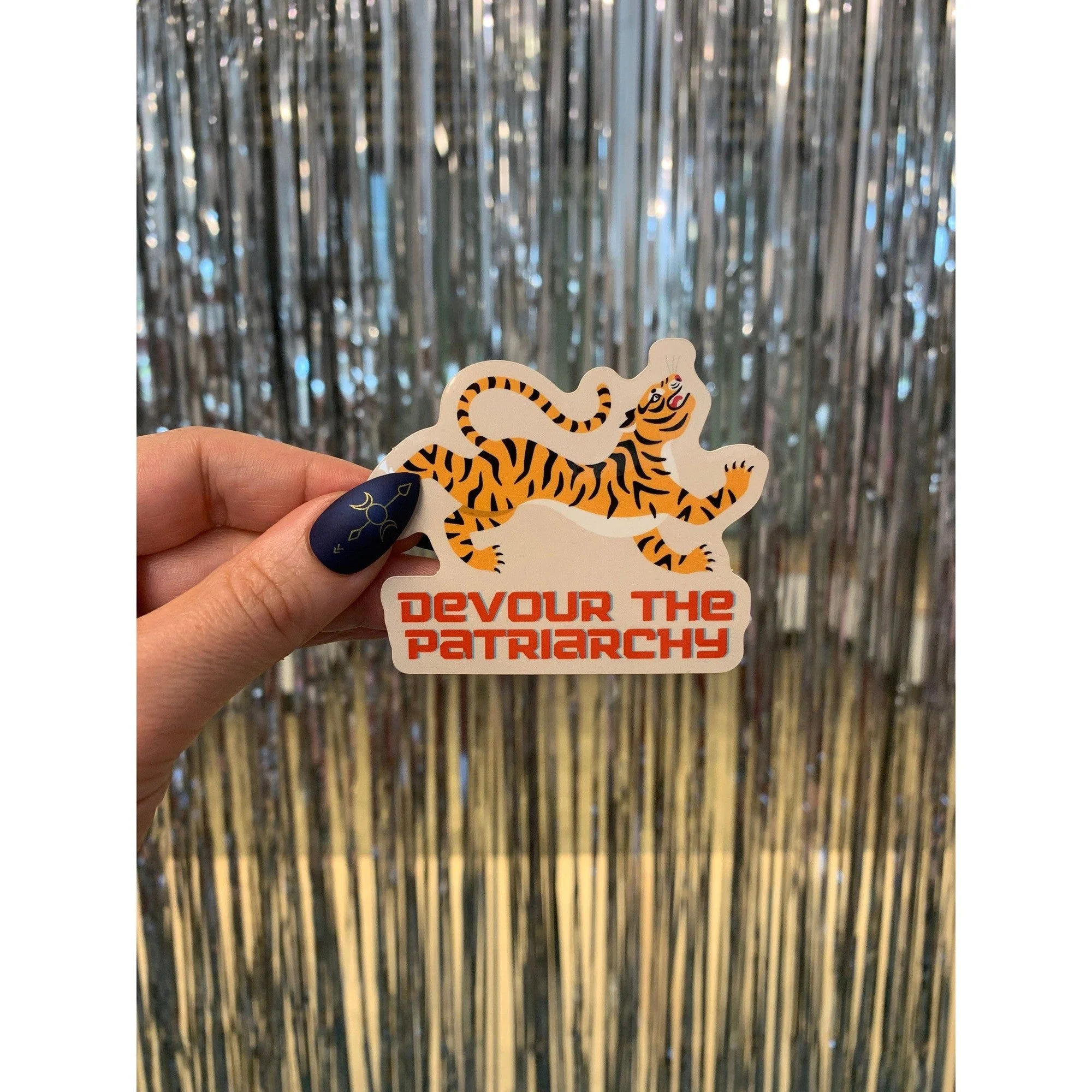 Devour the Patriarchy Feminist Vinyl Sticker 3in x 2.5in - Image 8