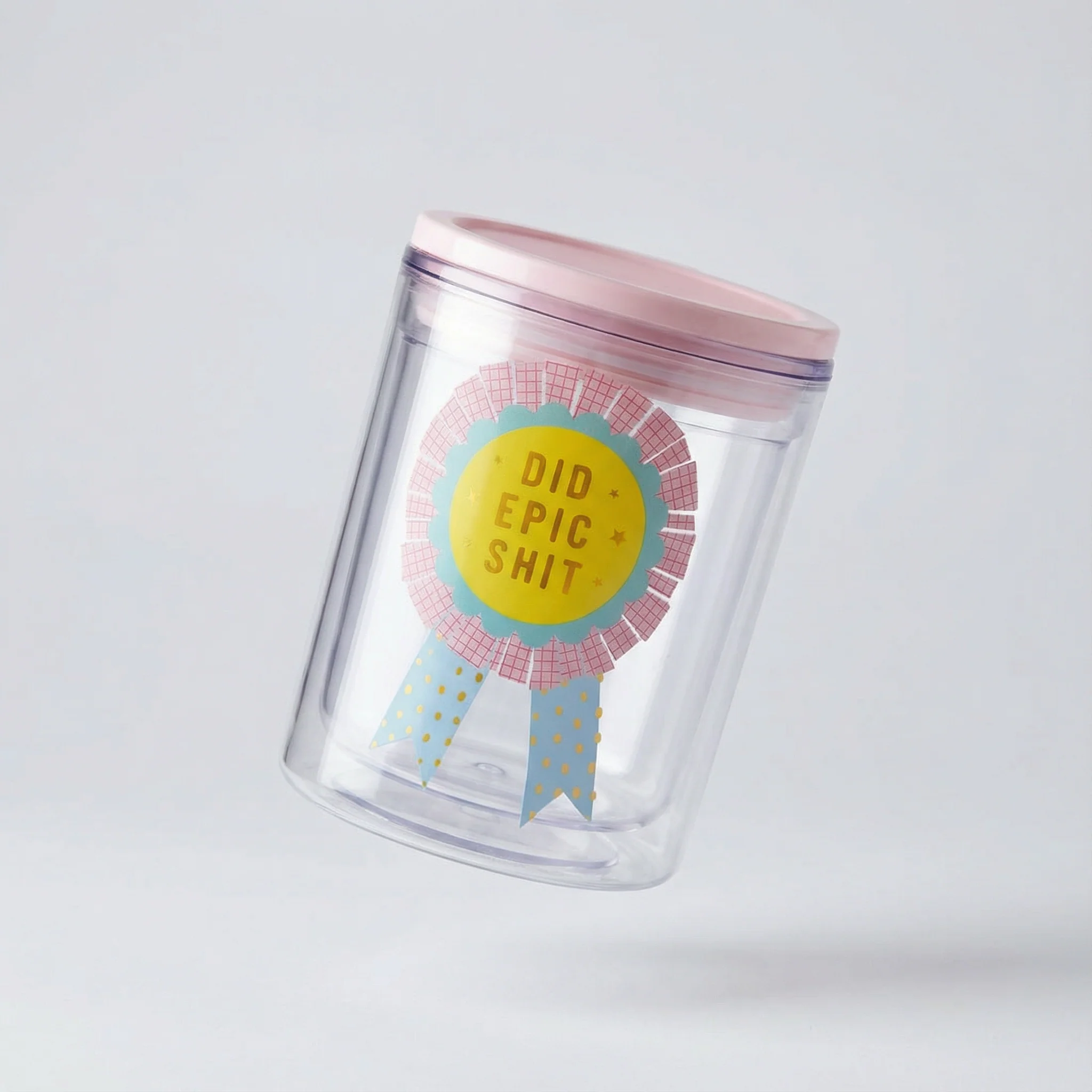 Did Epic Shit Double-Wall Short Tumbler | Acrylic Travel Tumbler with Lid | 4.5" - Image 4