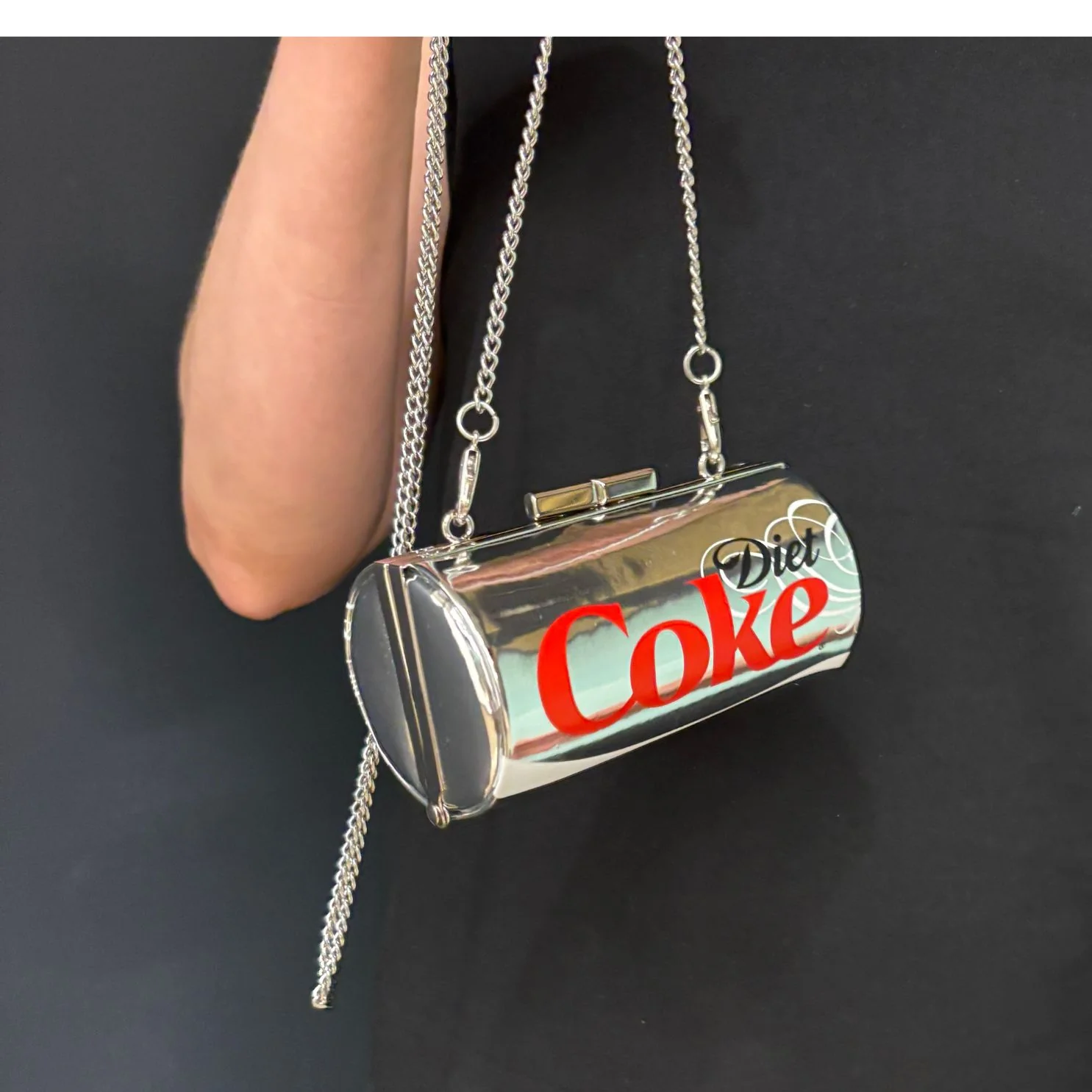 Diet Coke Can Bag | Detachable Strap Soda Can Shape Metal Clasp Small Bag - Image 6