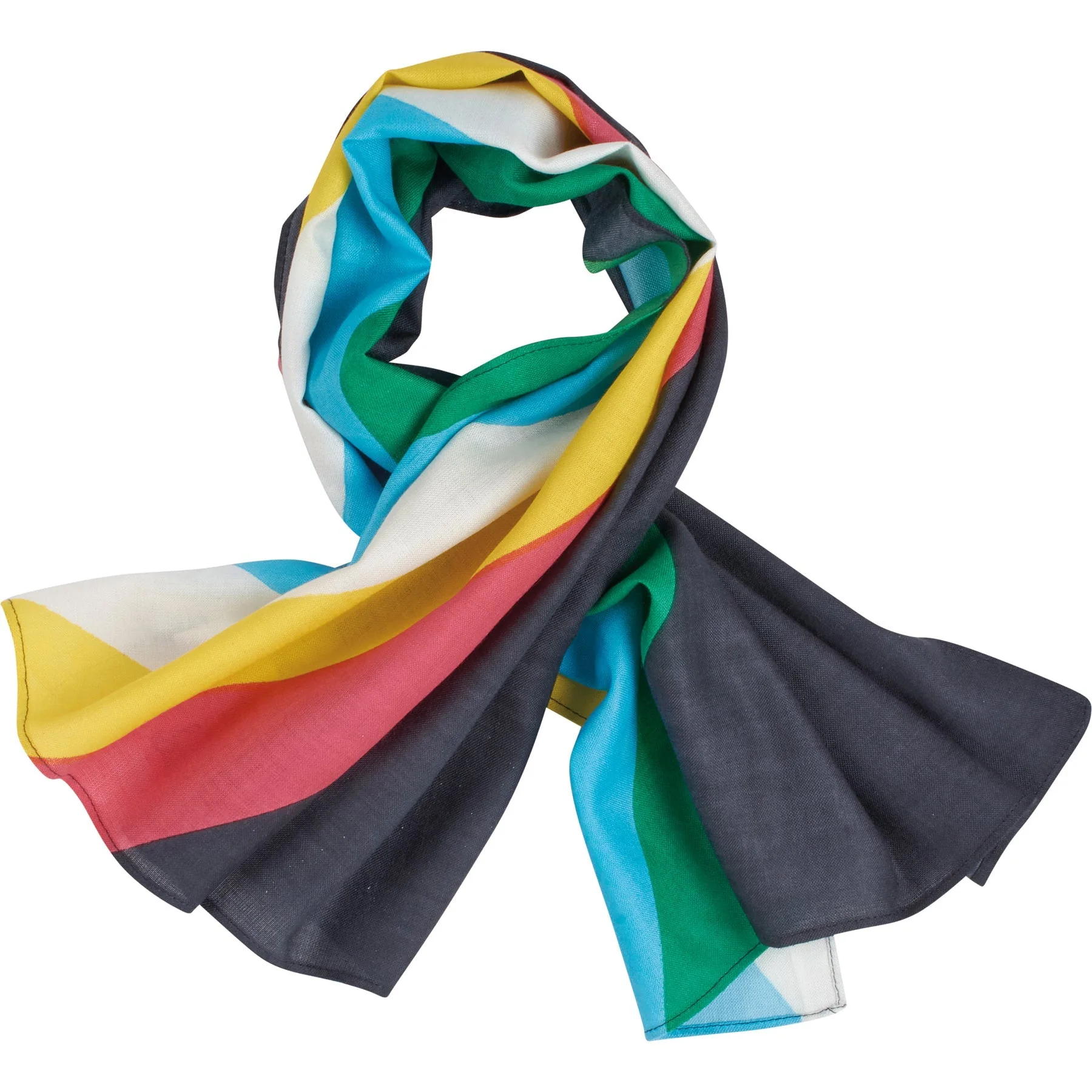 Disability Pride Small Scarf | Disability Flag Color Rainbow Stripe Bandana | 30" x 18" - Image 2