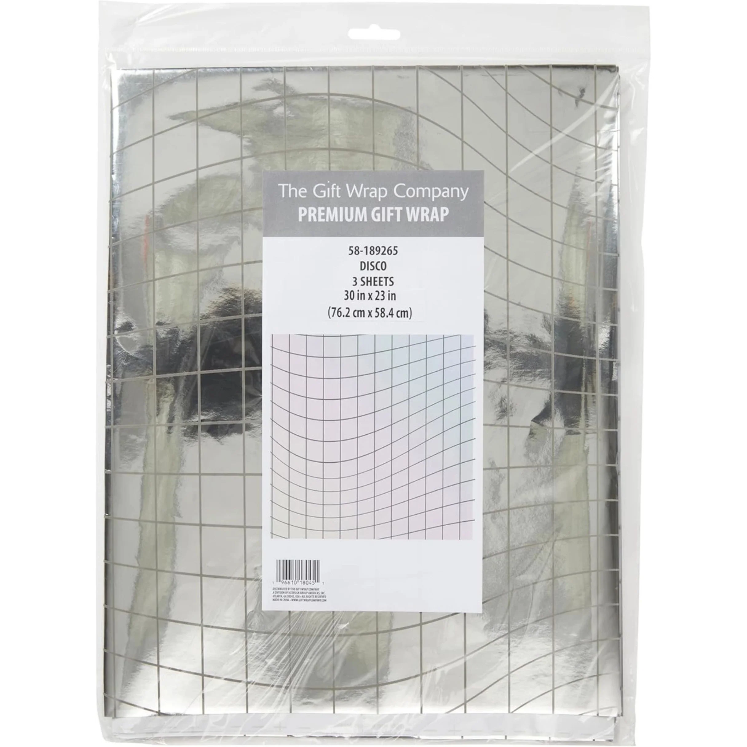 Disco Ball Silver Wrapping Paper Sheets 3-Pack | Grid Cut Gift Wrap | Eco-Friendly Kraft Paper - Image 4