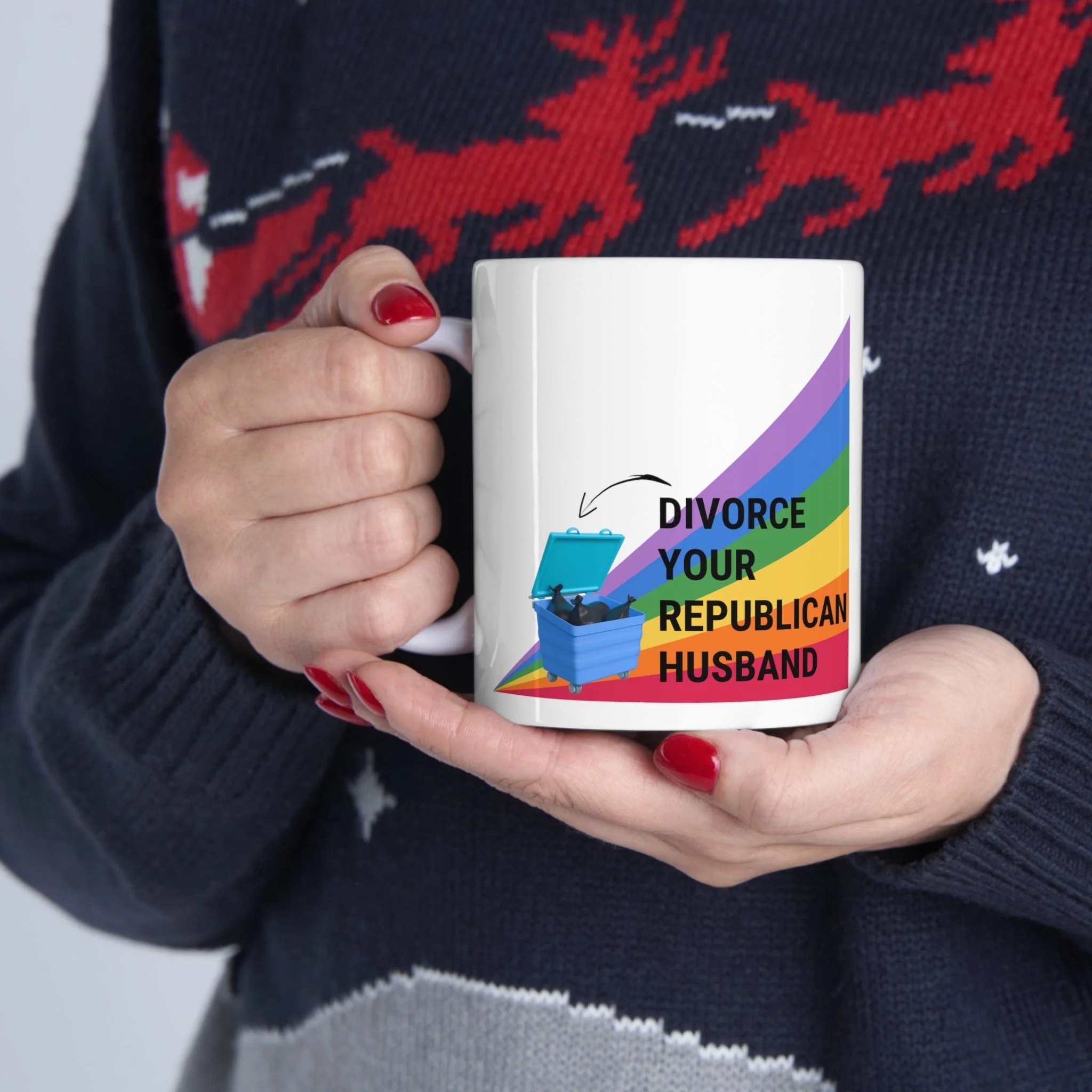 Divorce Your Republican Husband Ceramic Mug 11oz - Image 9