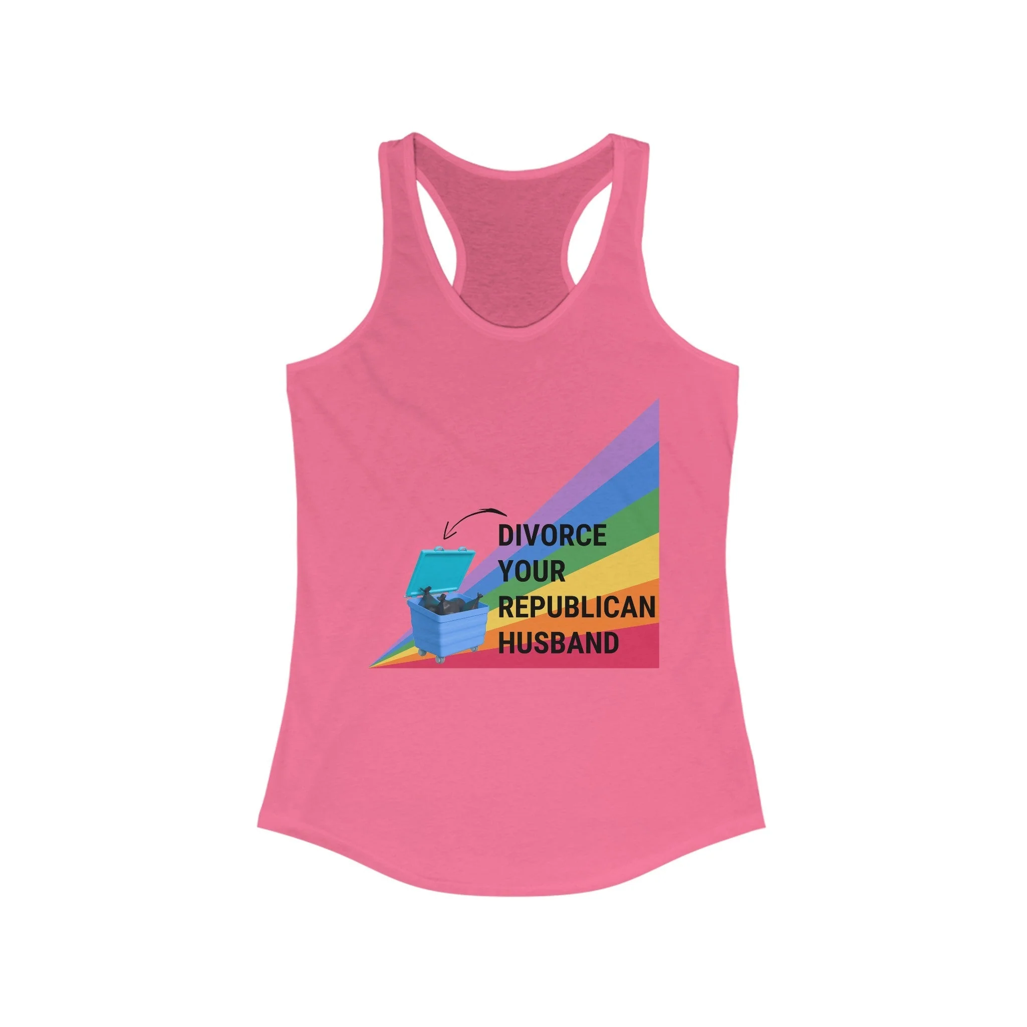 Divorce Your Republican Husband Women's Ideal Racerback Tank - Image 3