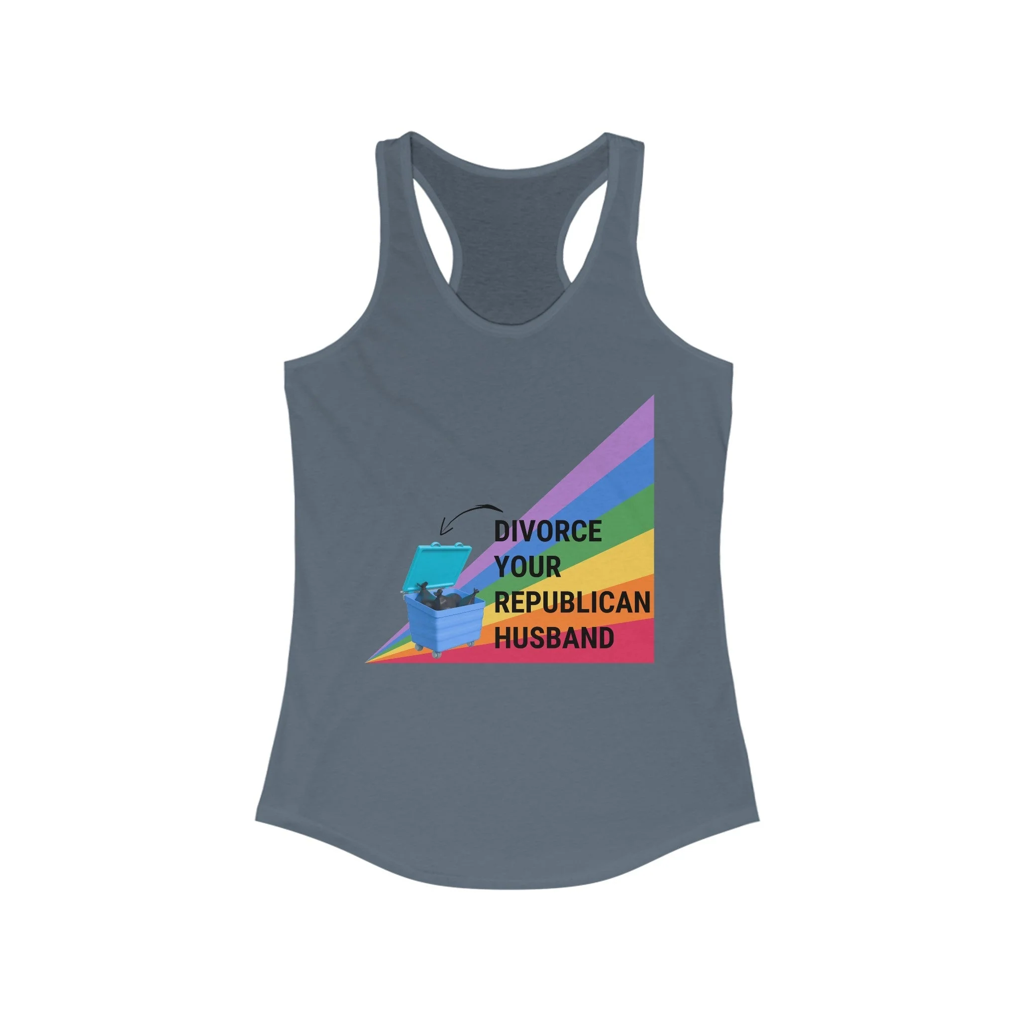 Divorce Your Republican Husband Women's Ideal Racerback Tank - Image 4