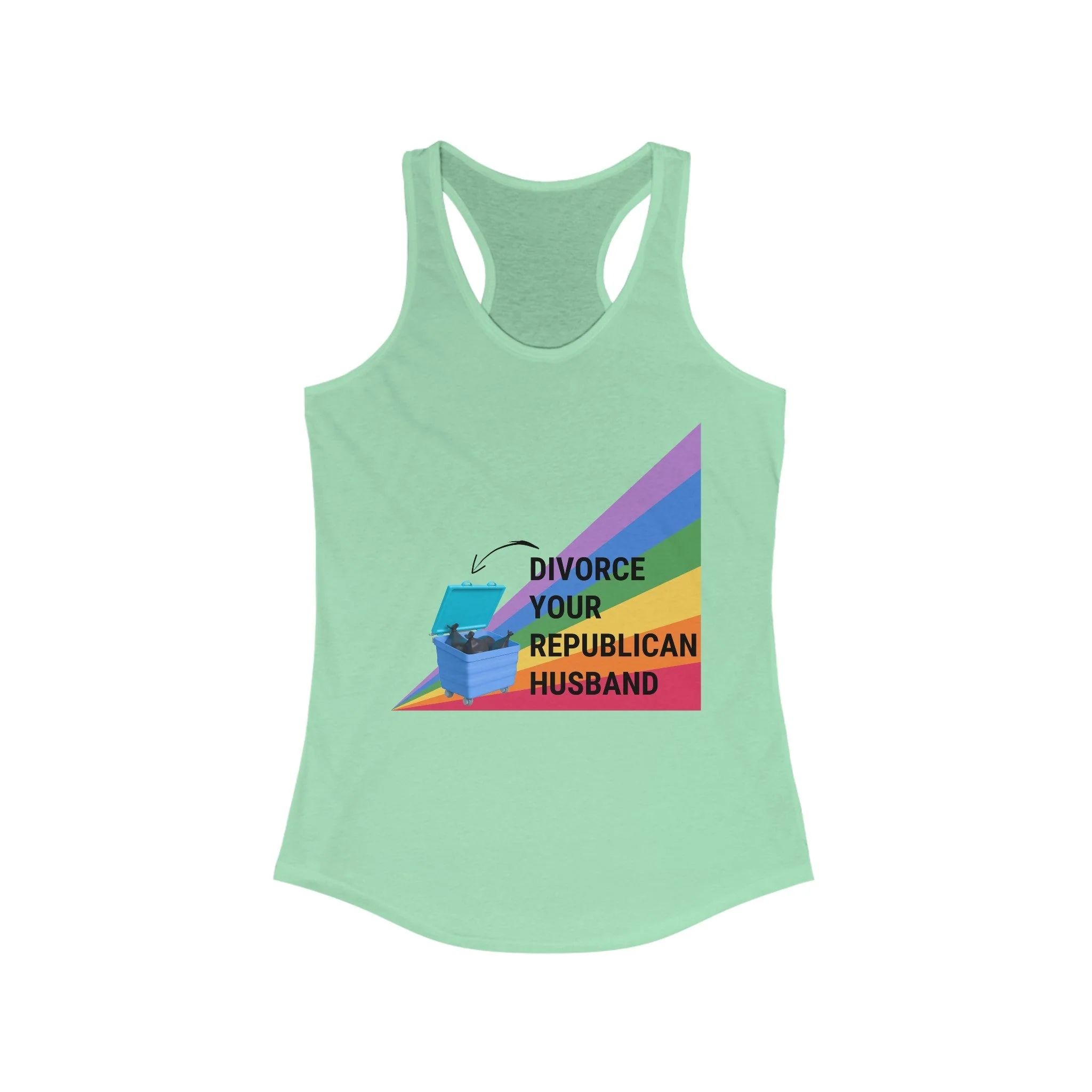 Divorce Your Republican Husband Women's Ideal Racerback Tank - Image 5