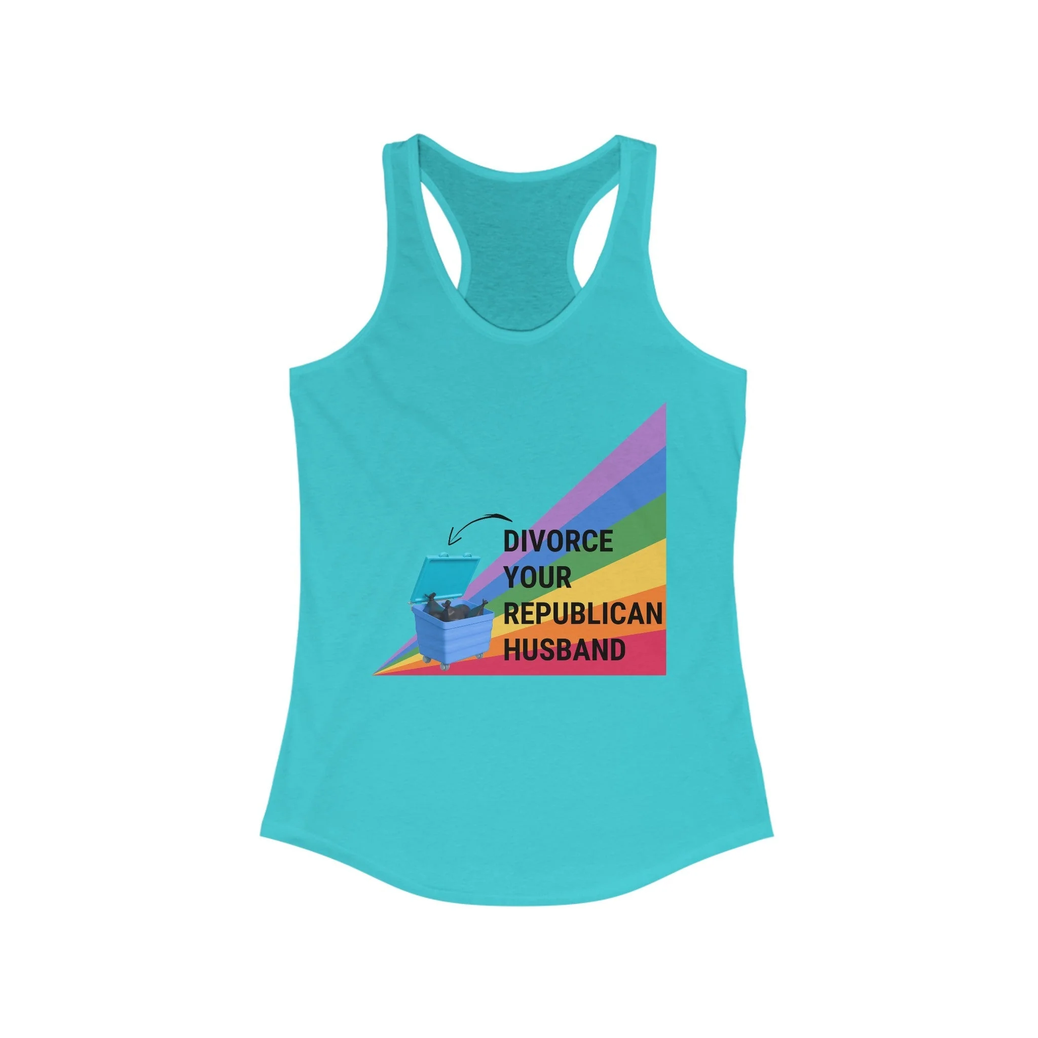 Divorce Your Republican Husband Women's Ideal Racerback Tank - Image 6