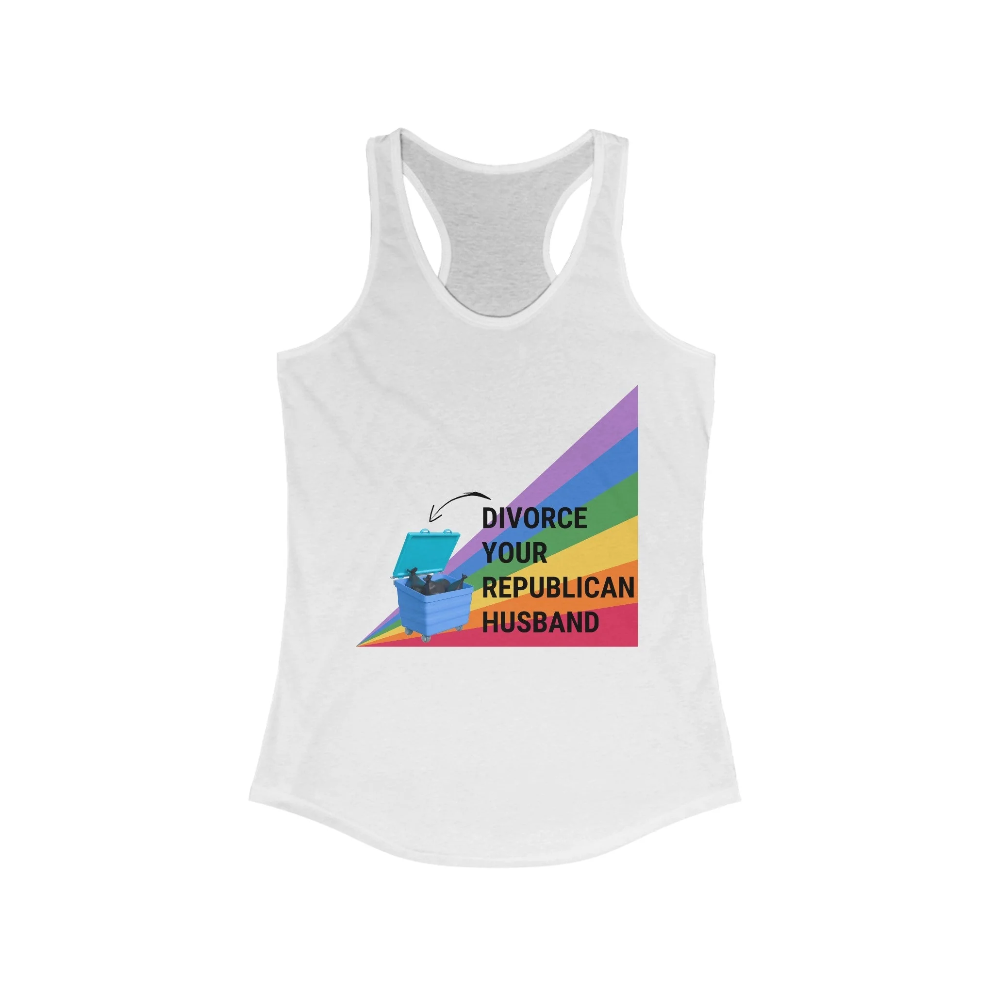 Divorce Your Republican Husband Women's Ideal Racerback Tank - Image 7
