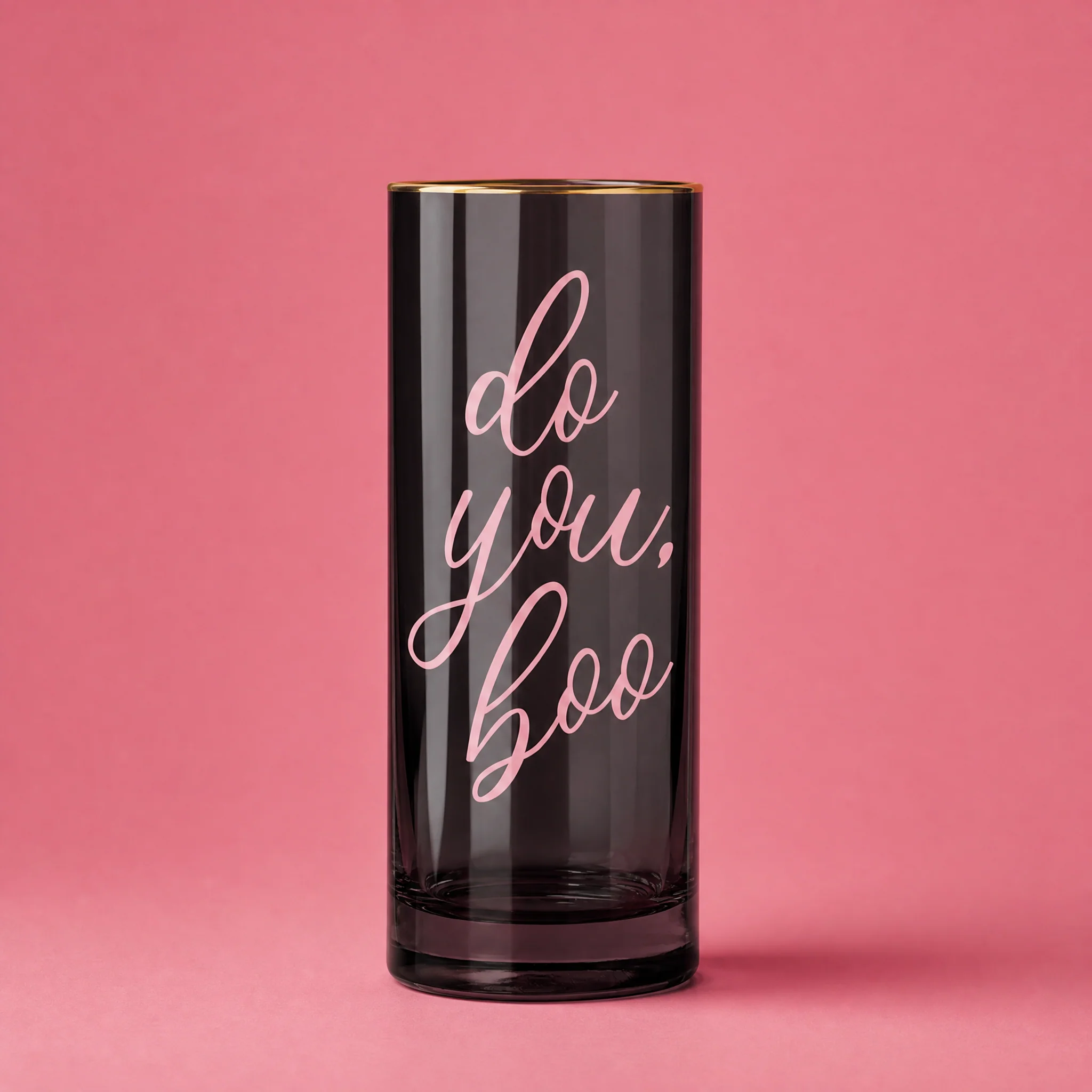Do You Boo Collins Glass in Black and Gold