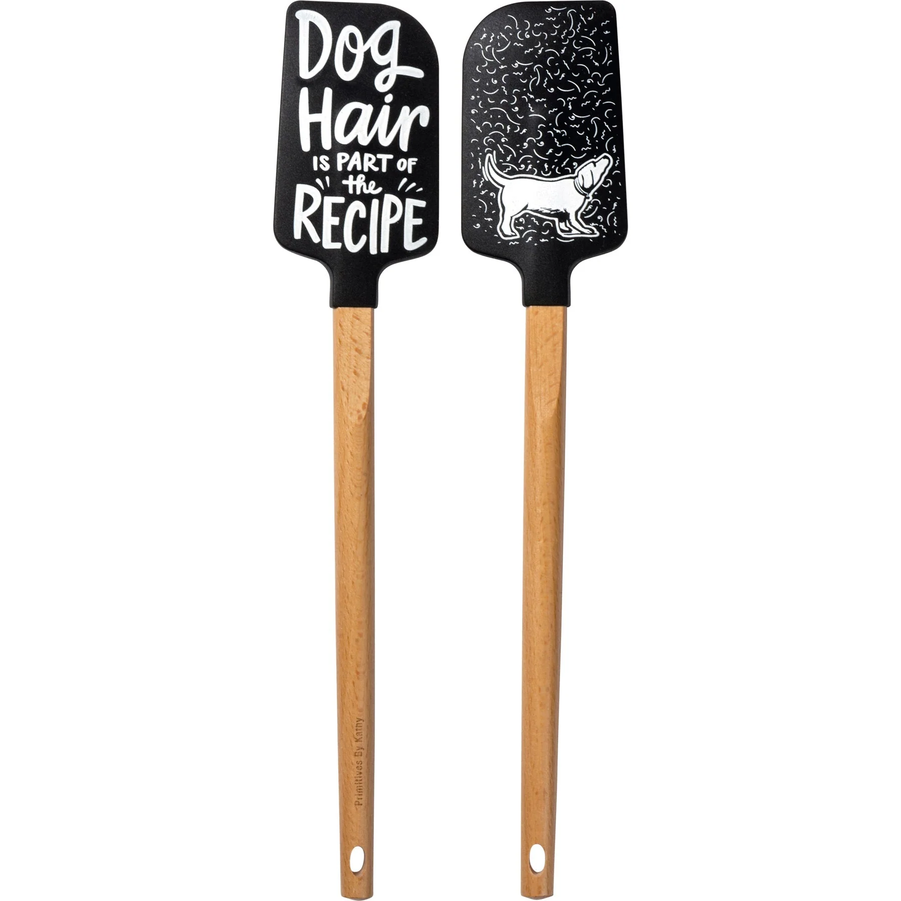 Dog Hair Is Part of The Recipe Spatula With A Wooden Handle - Image 2