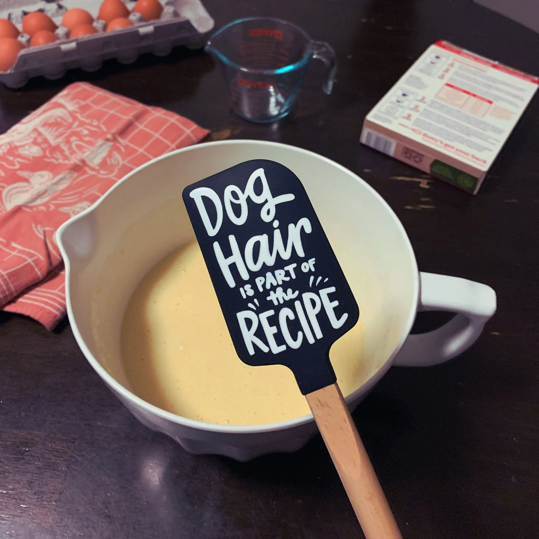 Dog Hair Is Part of The Recipe Spatula With A Wooden Handle - Image 6
