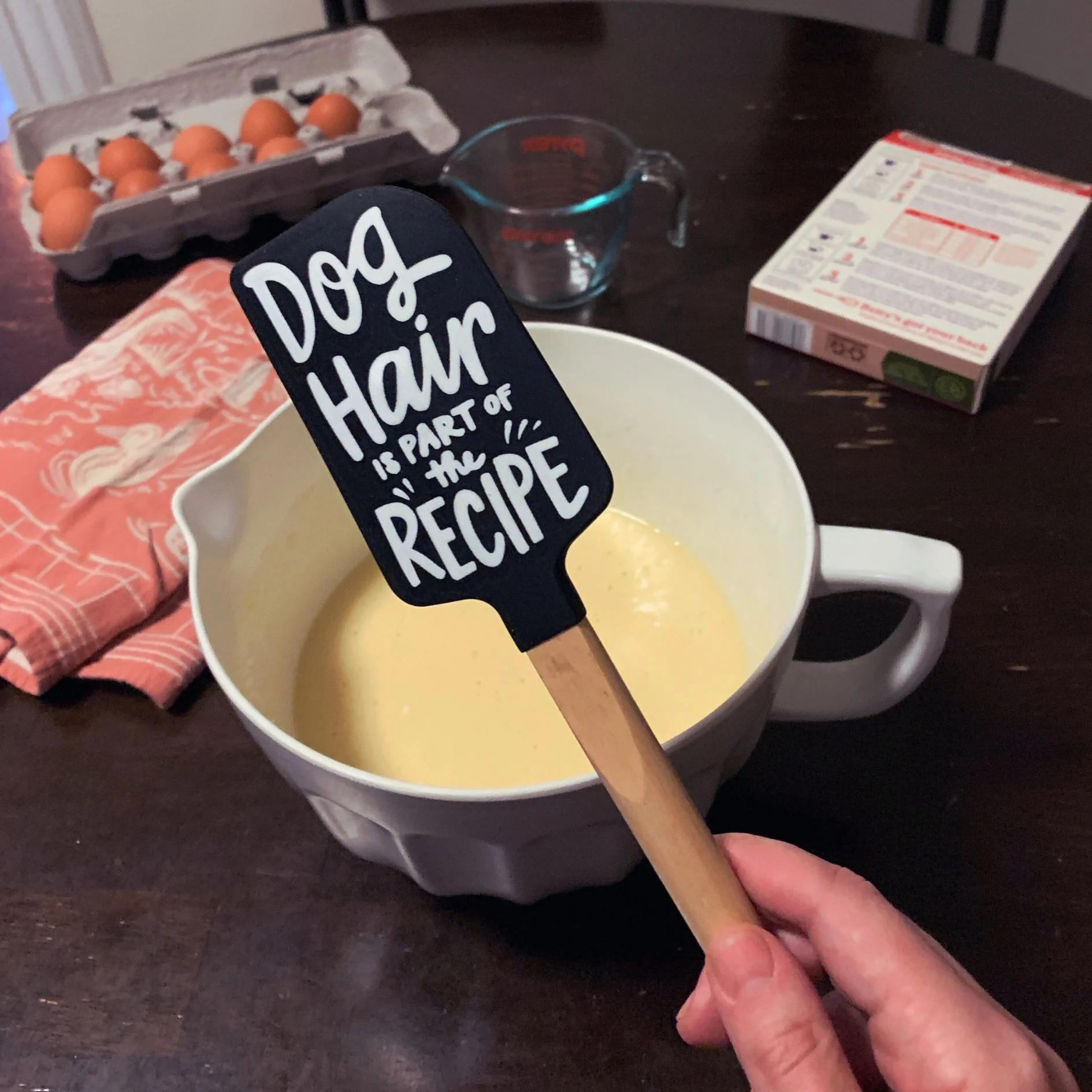 Dog Hair Is Part of The Recipe Spatula With A Wooden Handle - Image 8