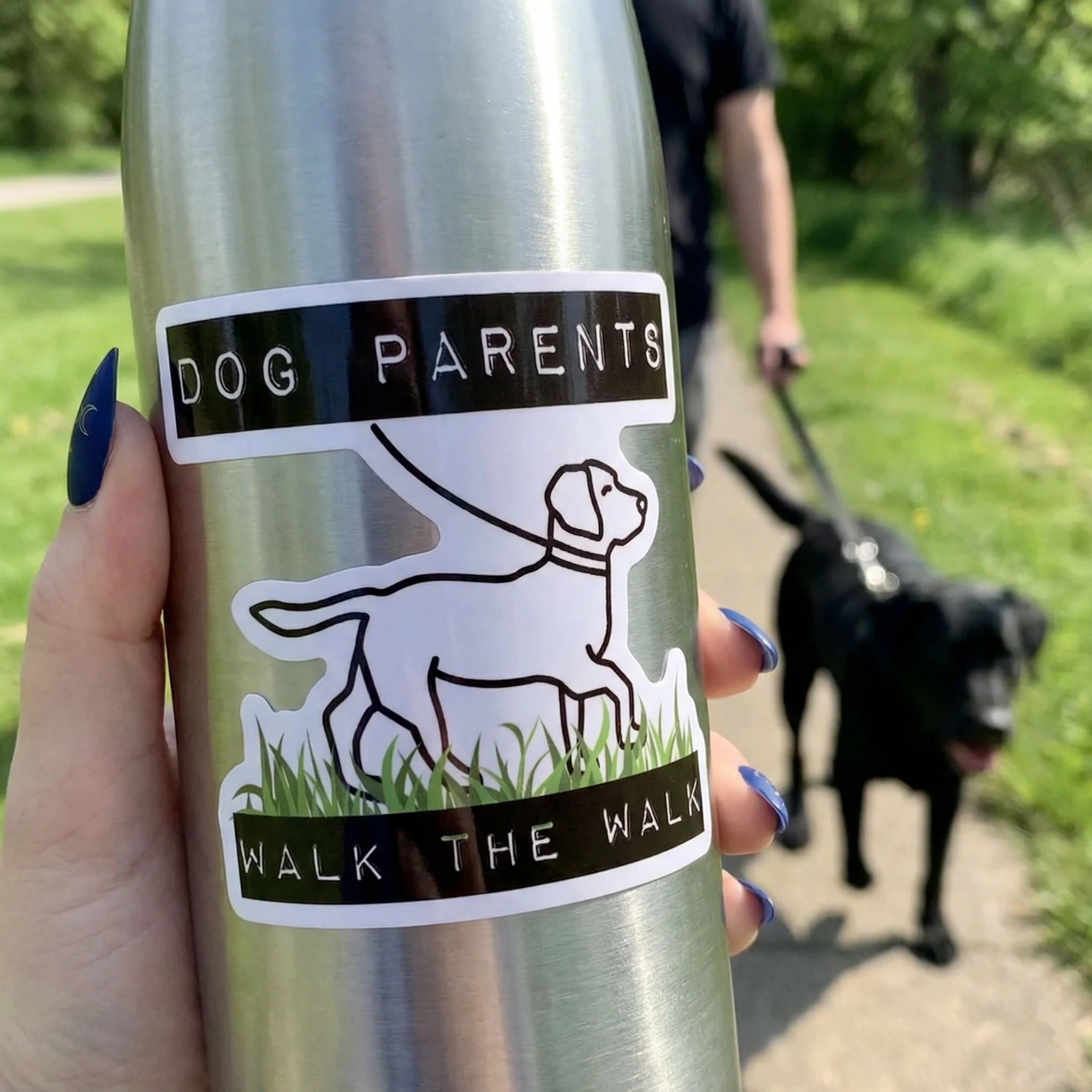 Dog Parents Walk The Walk | Vinyl Die Cut Sticker - Image 2