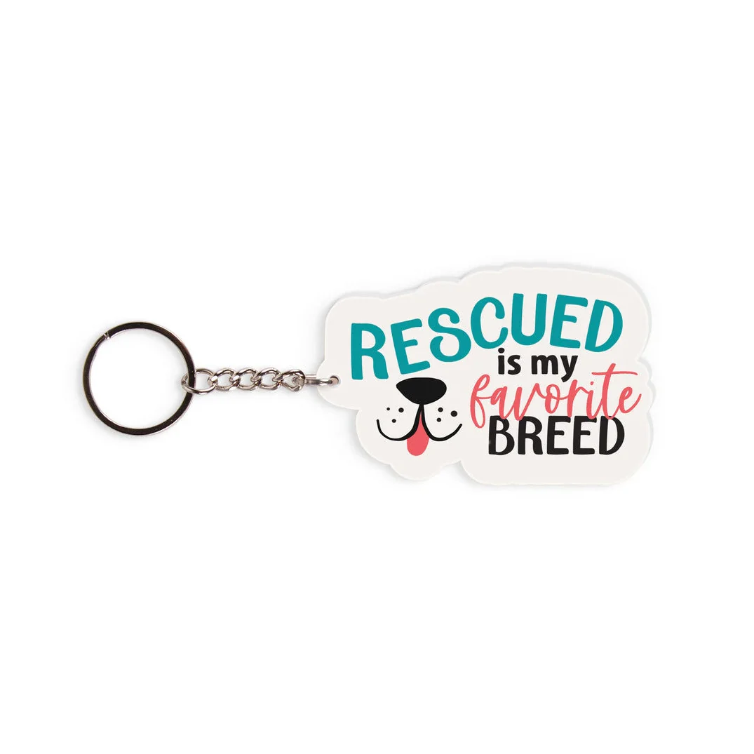 Dog-Themed Acrylic Keychains | 5 Style Options | Rescue Favorite Breed, I Woof You & Puppy Lover - Image 3