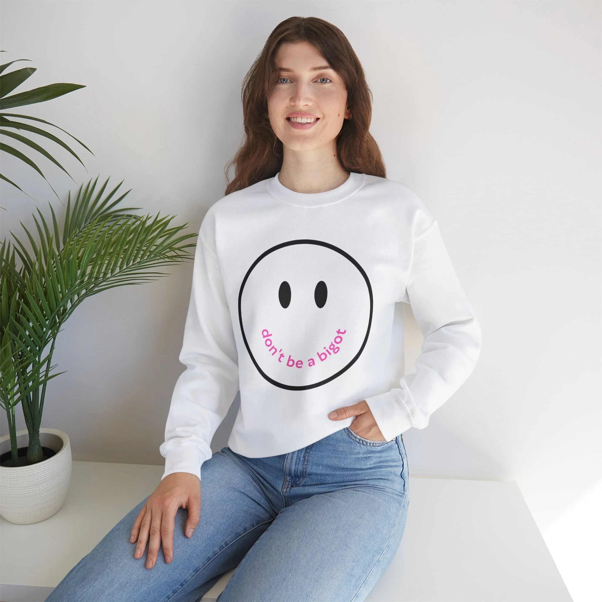 Don't Be A Bigot Unisex Heavy Blend™ Crewneck Sweatshirt Sizes SM-5XL | Plus Size Available - Image 5