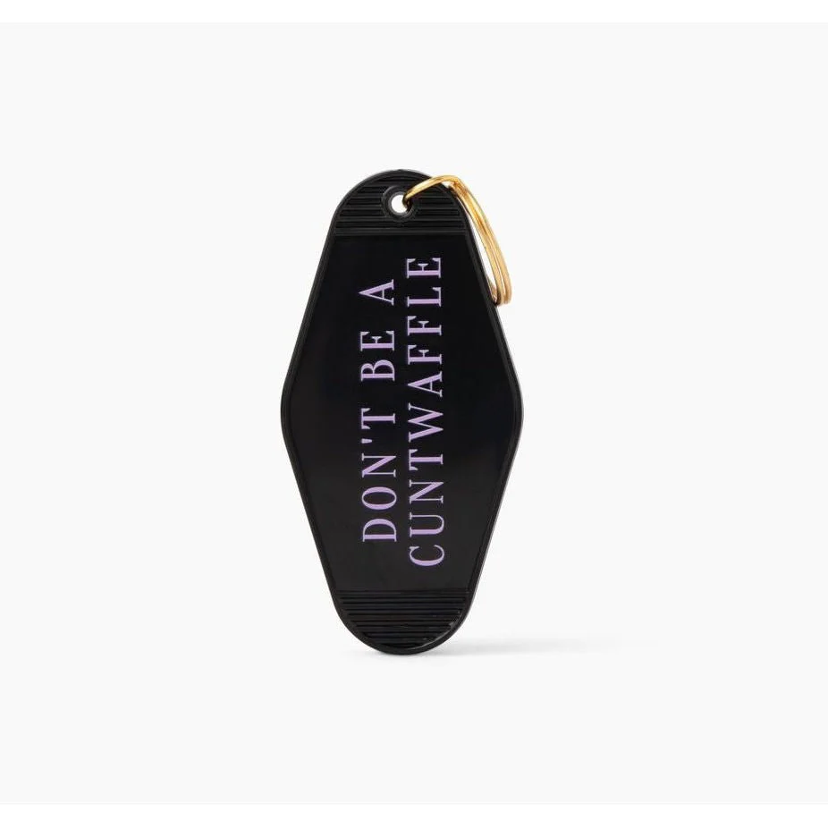 ULTRA SWEARY Don't Be a C***waffle Sweary Motel Keychain in Black