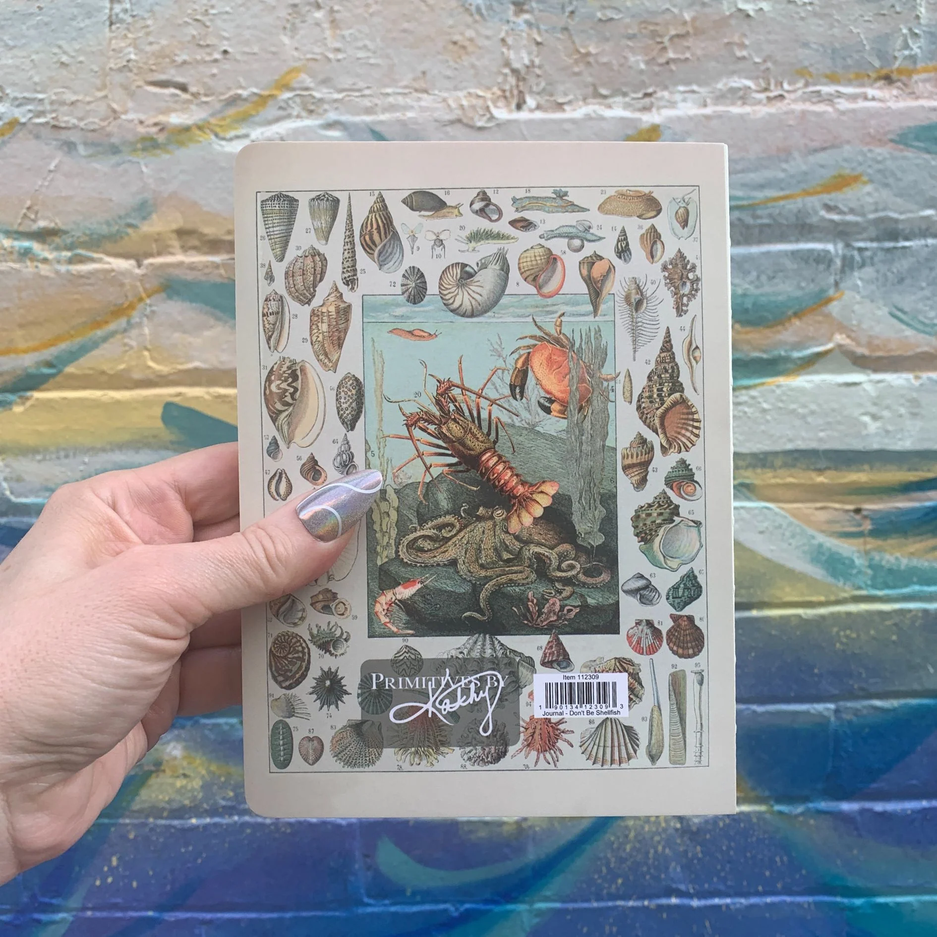 Don't Be Shellfish Double-sided Journal | Sea Creature Designs Notebook | 160 Lined Pages - Image 8