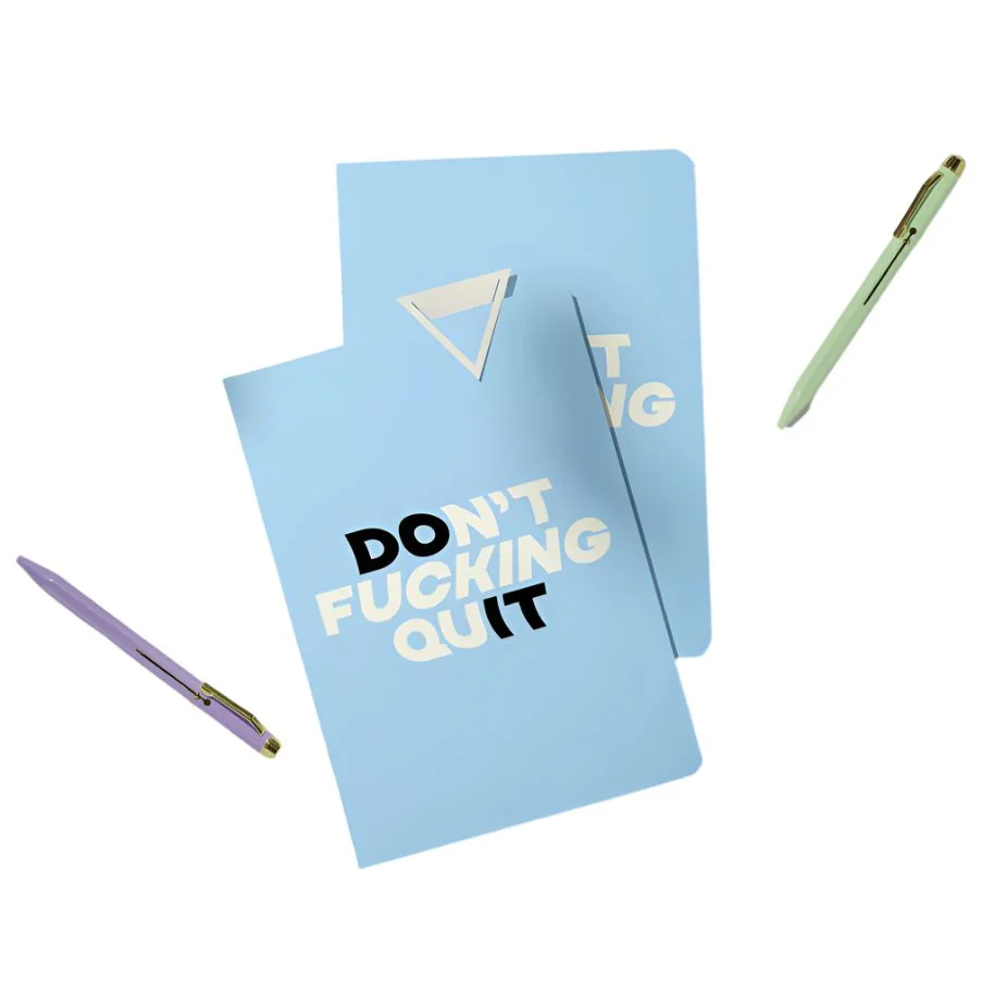 Don't F-ing Quit Pocket Journal in Blue | Mini Notebook | 40 Pages - Image 2