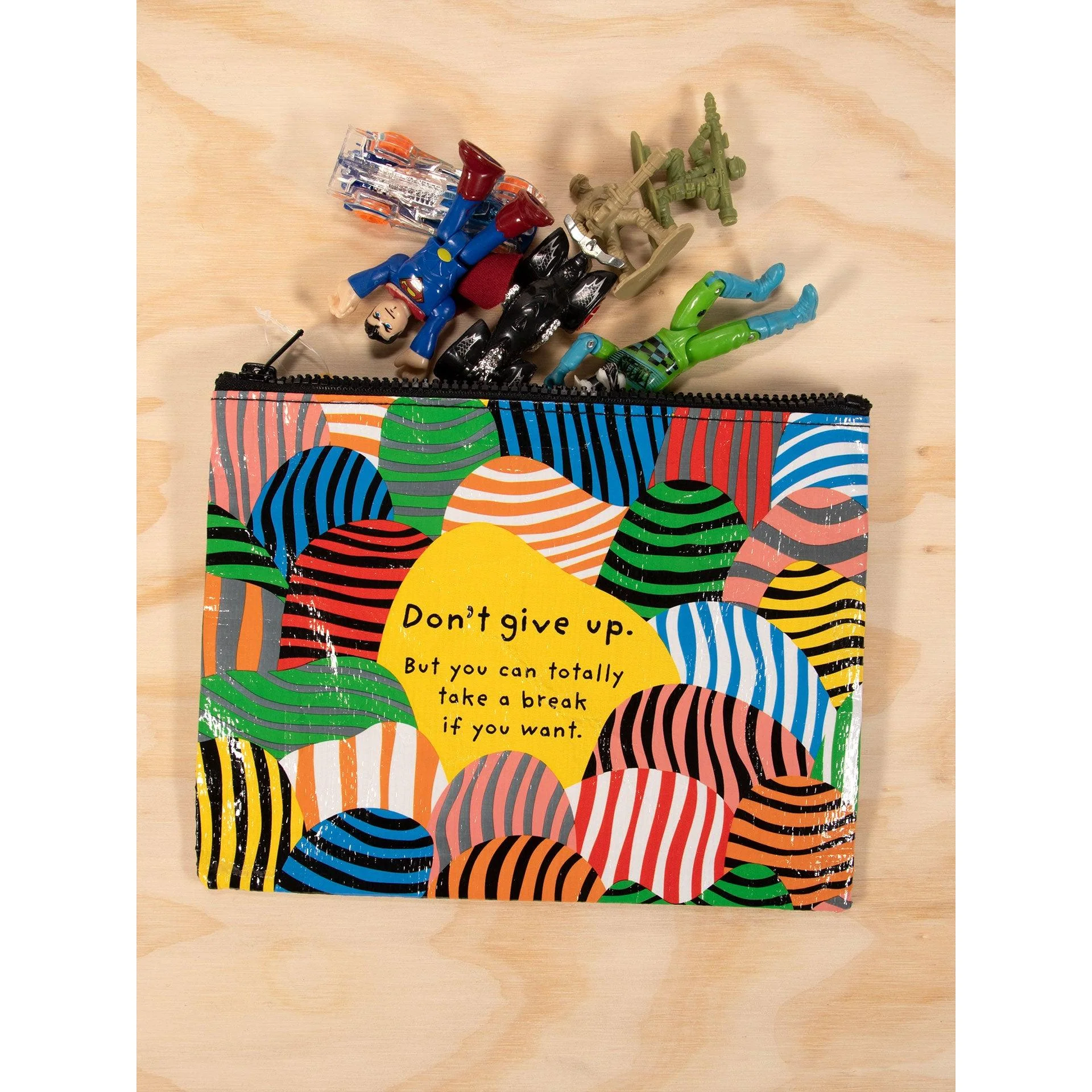 Don't Give Up. But You Can Totally Take A Break If You Want. Zipper Pouch | BlueQ at GetBullish - Image 3