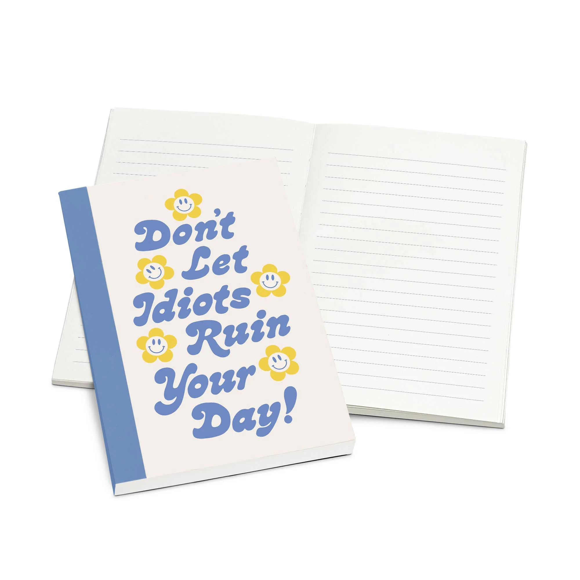 Don't Let It Ruin Your Day Artisan Notebook | Smiley Flower Compact-sized Journal | 208 Lined Pages - Image 3