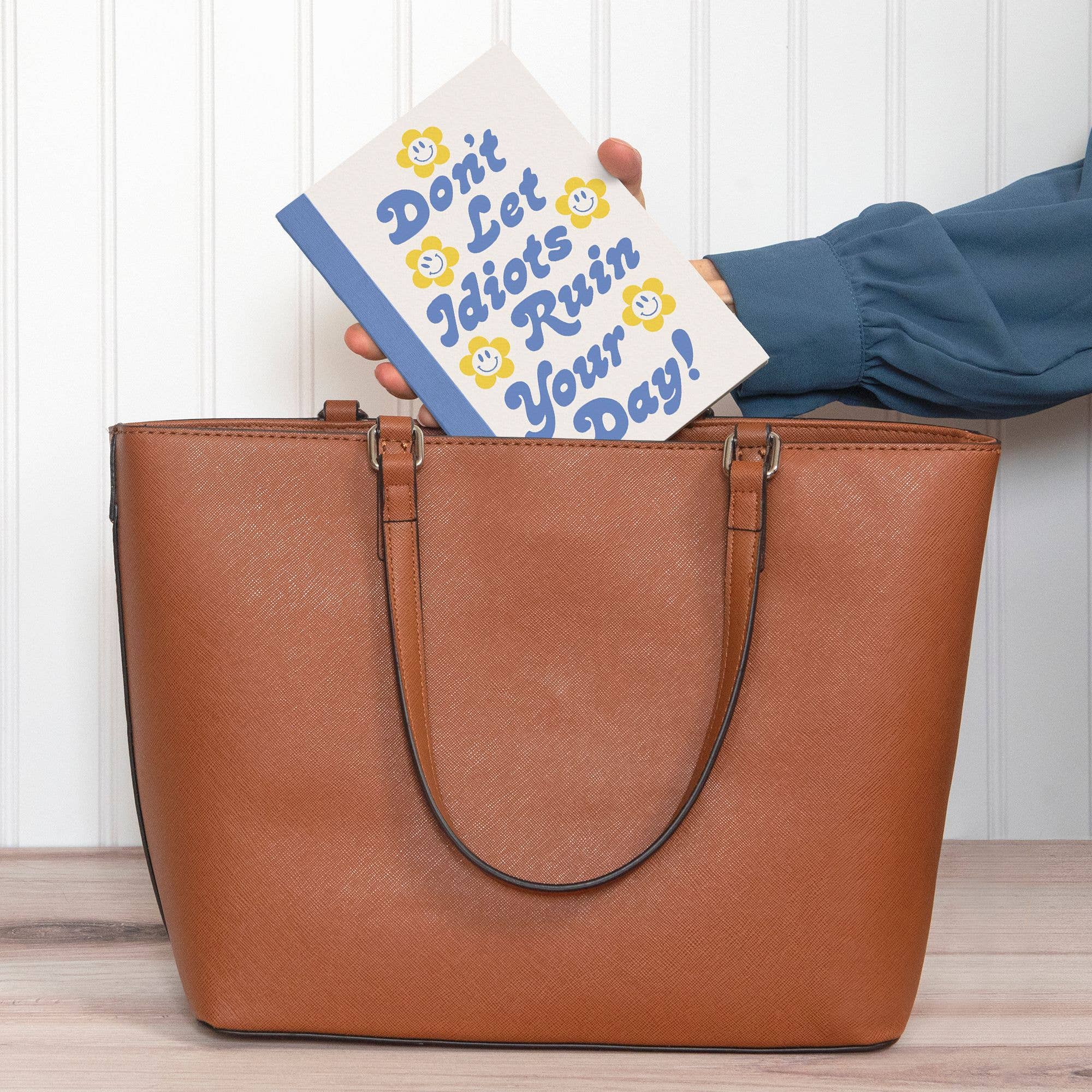 Don't Let It Ruin Your Day Artisan Notebook | Smiley Flower Compact-sized Journal | 208 Lined Pages - Image 5