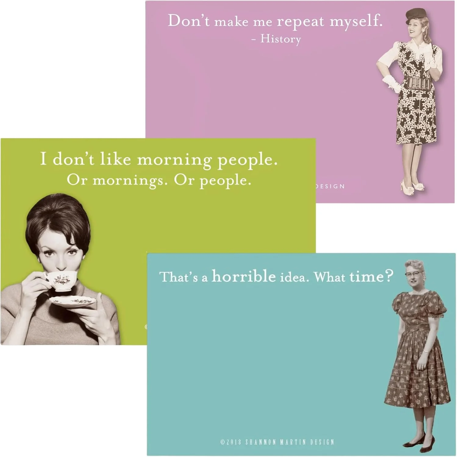 Don't Make Me Repeat Myself, I Don't Like Morning People, Horrible Idea Sticky Notes Set Memo Pads Strong Adhesive | 2-7/8 x 4-3/8 inches | Pack of 3 - Image 10