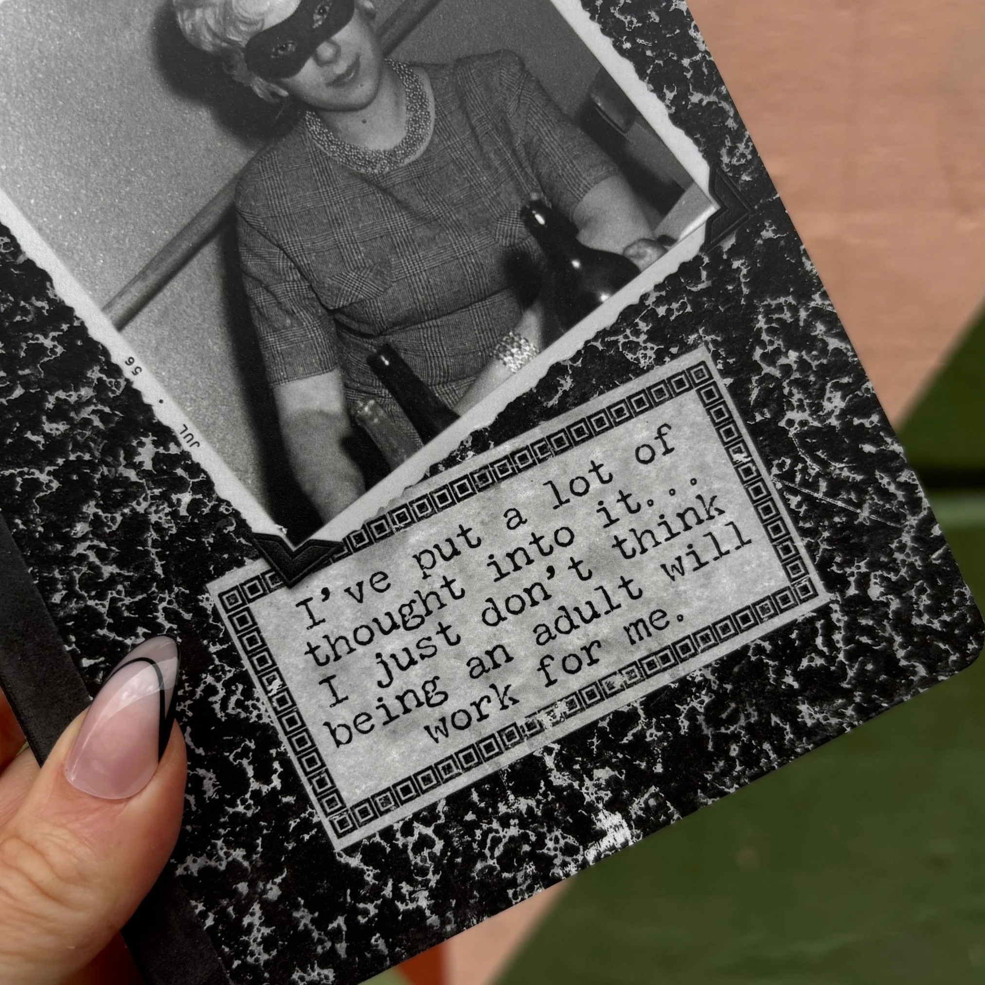 Don't Think Being An Adult Will Work For Me Double-Sided Journal | 160 Lined Pages Vintage Notebook - Image 4