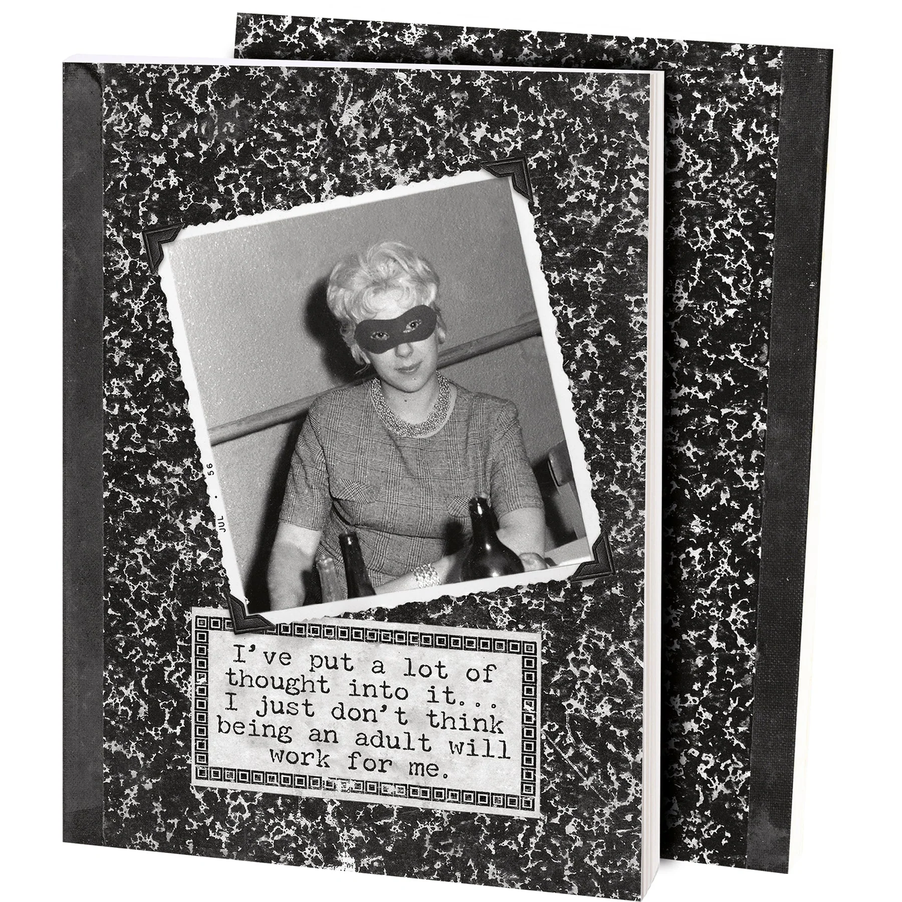 Don't Think Being An Adult Will Work For Me Double-Sided Journal | 160 Lined Pages Vintage Notebook - Image 8