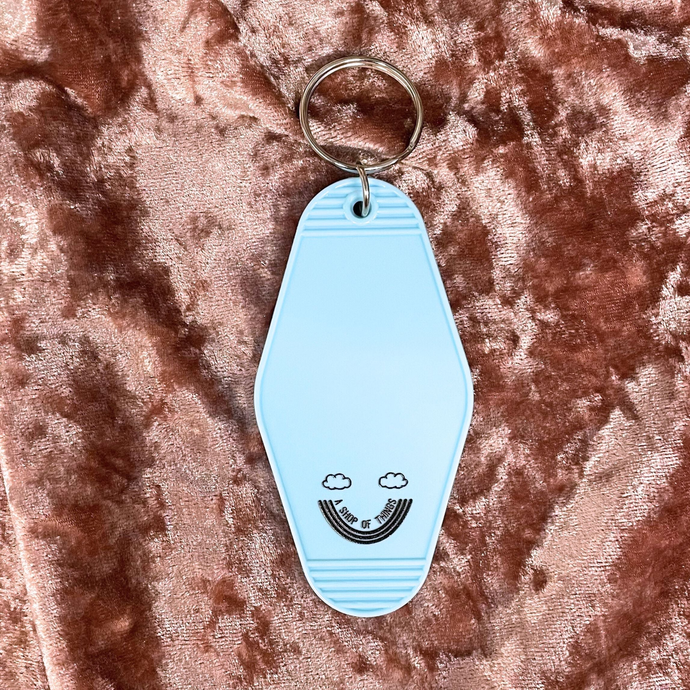 Don't u Call Him Baby 90s Y2K Flip Phone Motel Keychain in Light Blue | Rainbow Retro - Image 6