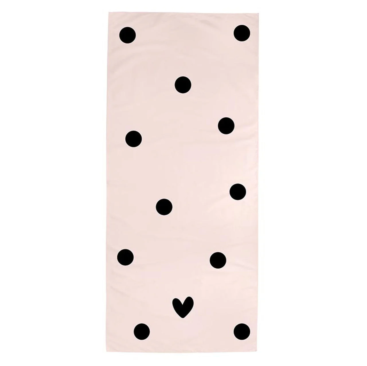 Dots and Heart Oversized Quick Dry Beach Towel | Ultra Absorbent | 35" x 78"
