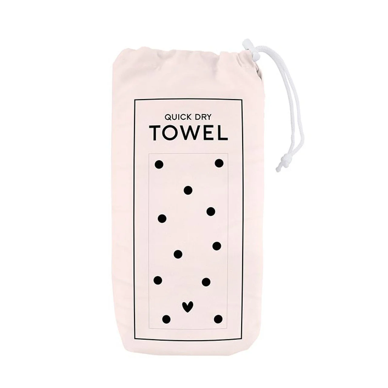 Dots and Heart Oversized Quick Dry Beach Towel | Ultra Absorbent | 35" x 78" - Image 2