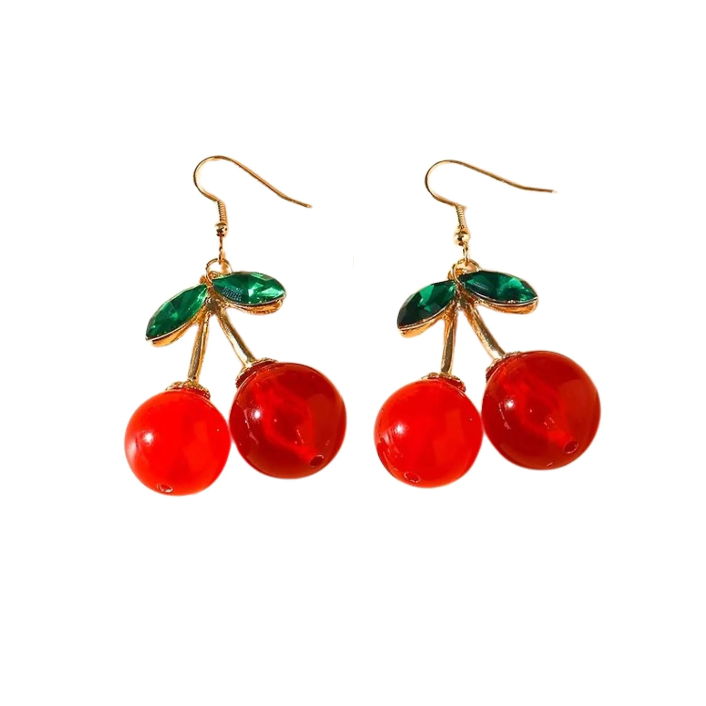 Double Cherries Rockabilly Earrings | 2.5" long - Image 4