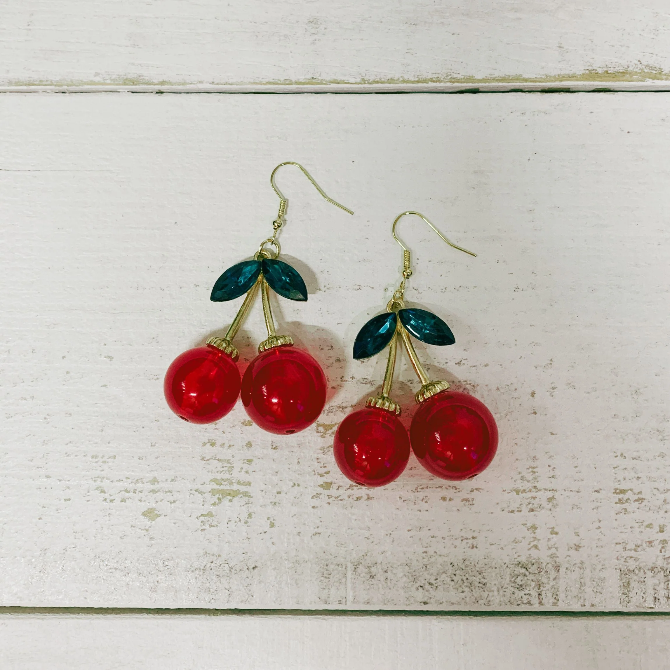 Double Cherries Rockabilly Earrings | 2.5" long - Image 7
