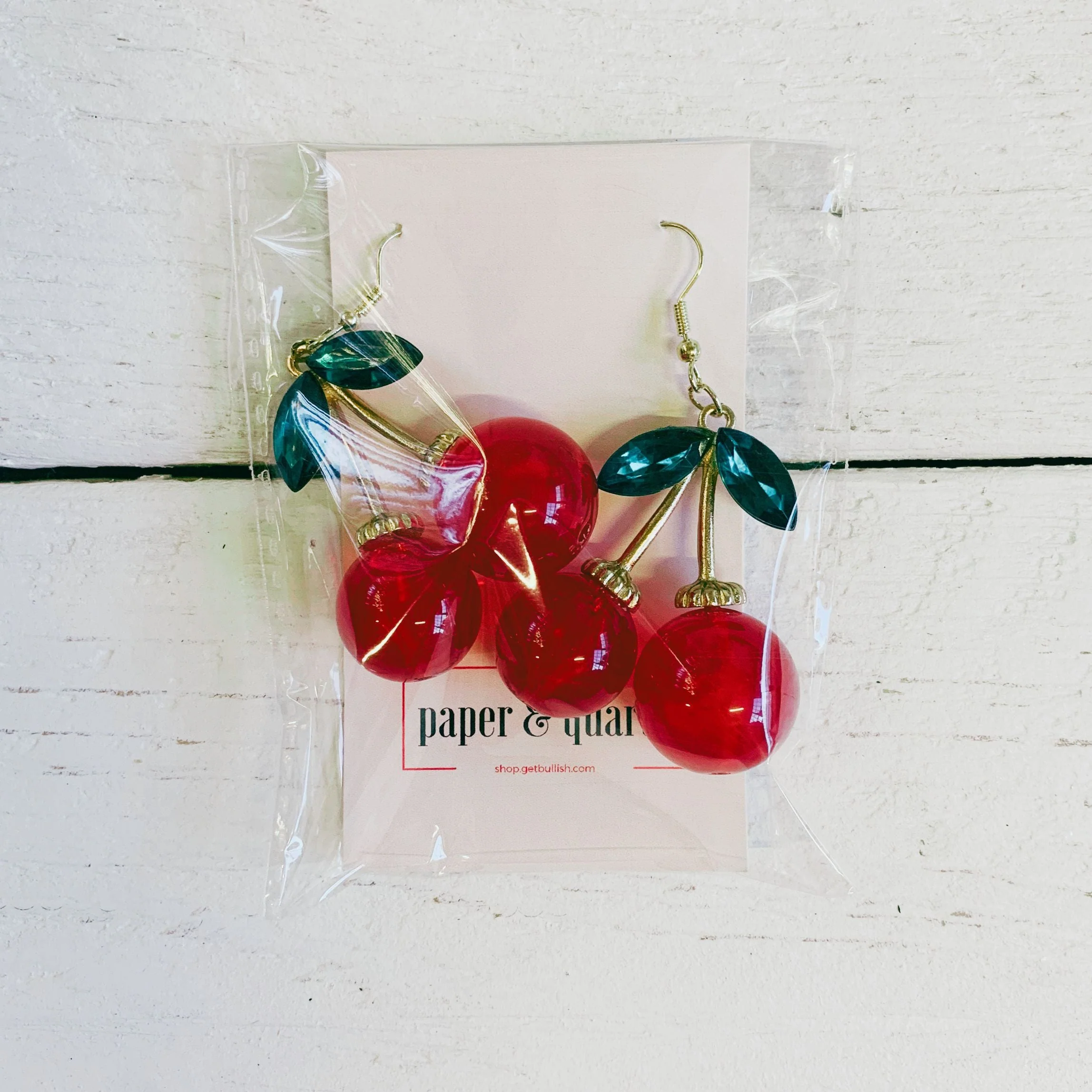 Double Cherries Rockabilly Earrings | 2.5" long - Image 9