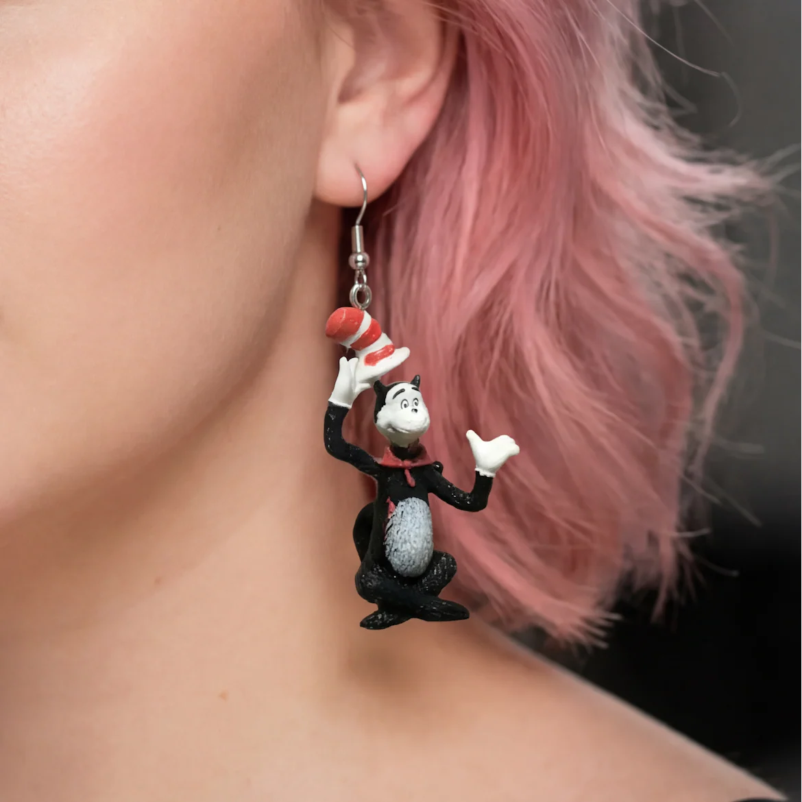 Dr. Seuss - The Cat in the Hat and Thing 2 Earrings | Dangle Fashion Jewelry - Image 6