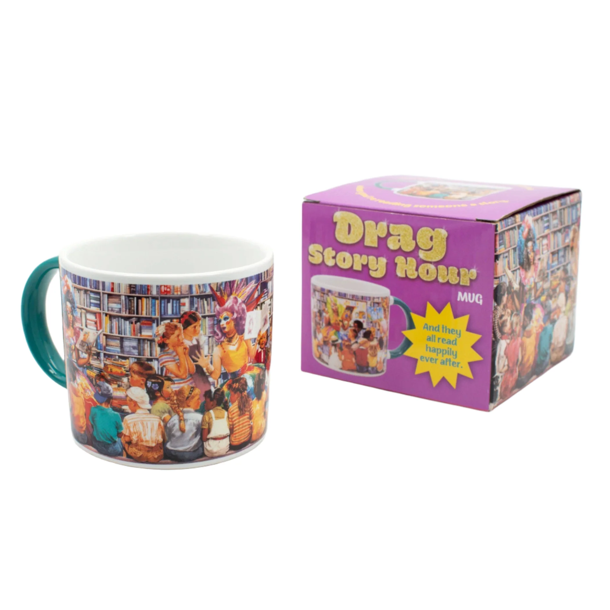 Drag Story Hour Mug | Queens Ceramic Tea Coffee Cup LGBTQ+ Pride | 14oz - Image 4