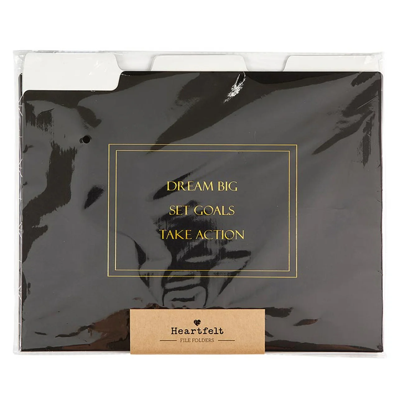 Dream Big File Folder Set in Black | 6 File Folders in Motivational Designs - Image 3