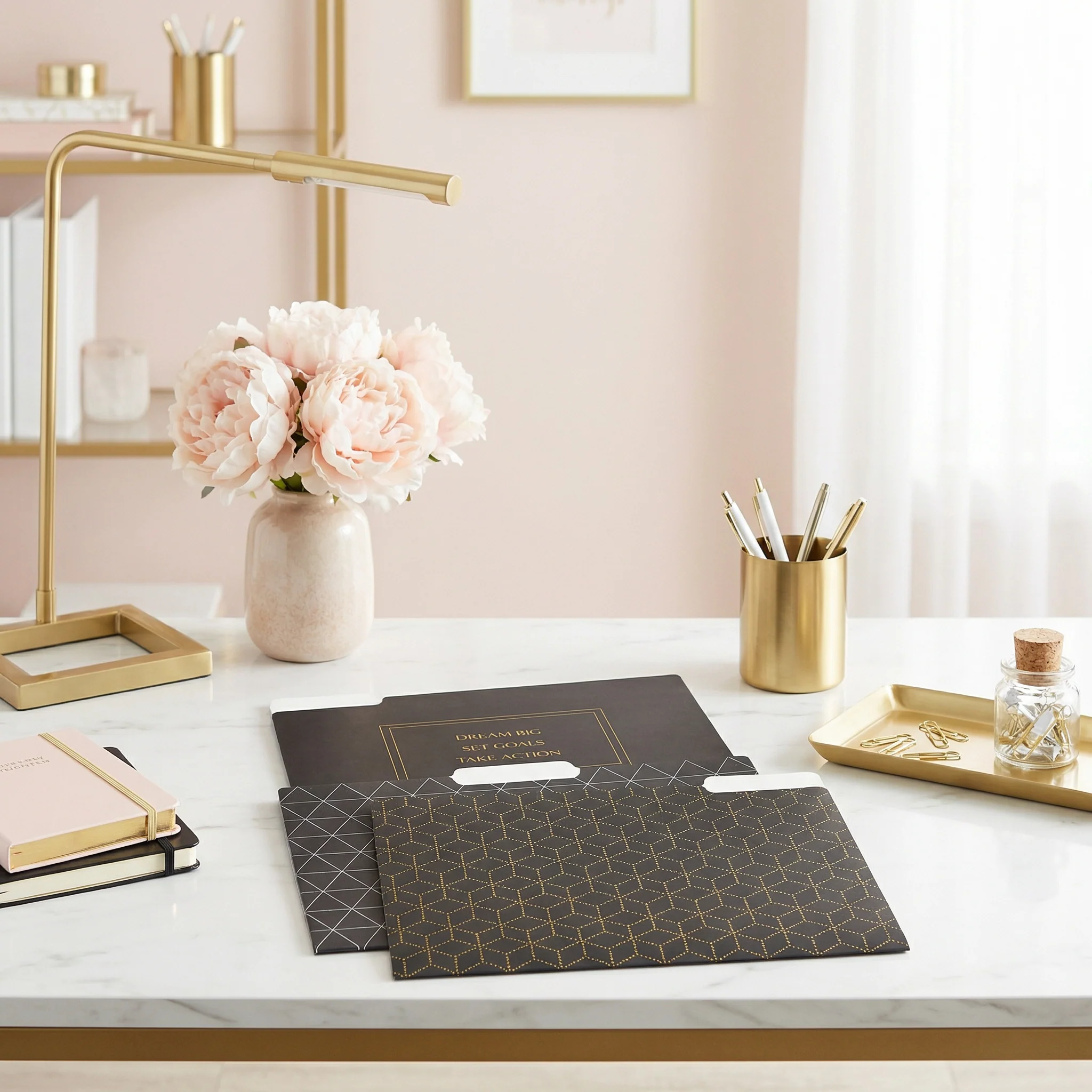 Dream Big File Folder Set in Black | 6 File Folders in Motivational Designs - Image 6