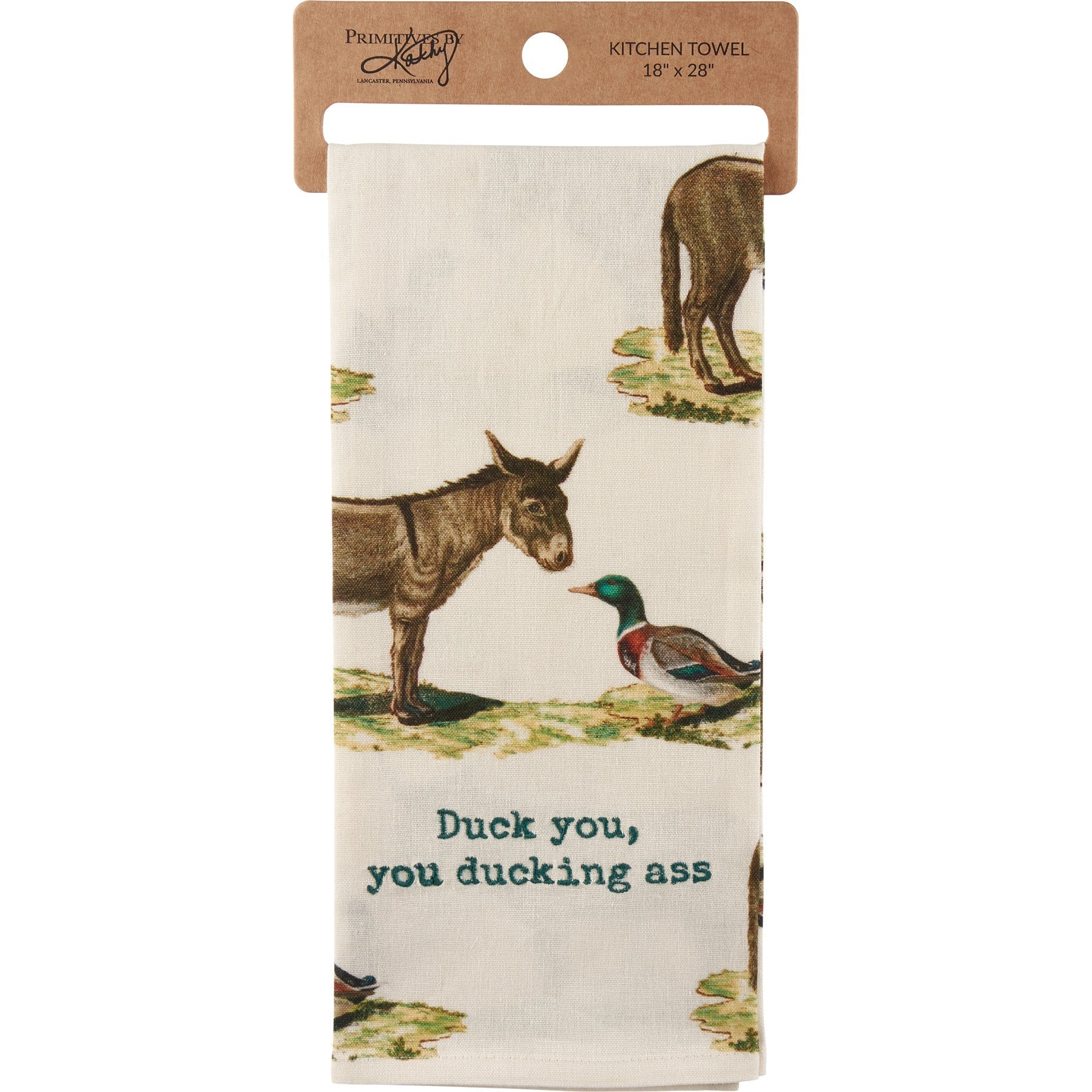 Duck You, You Ducking Ass Dish Cloth Towel | 18" x 28"