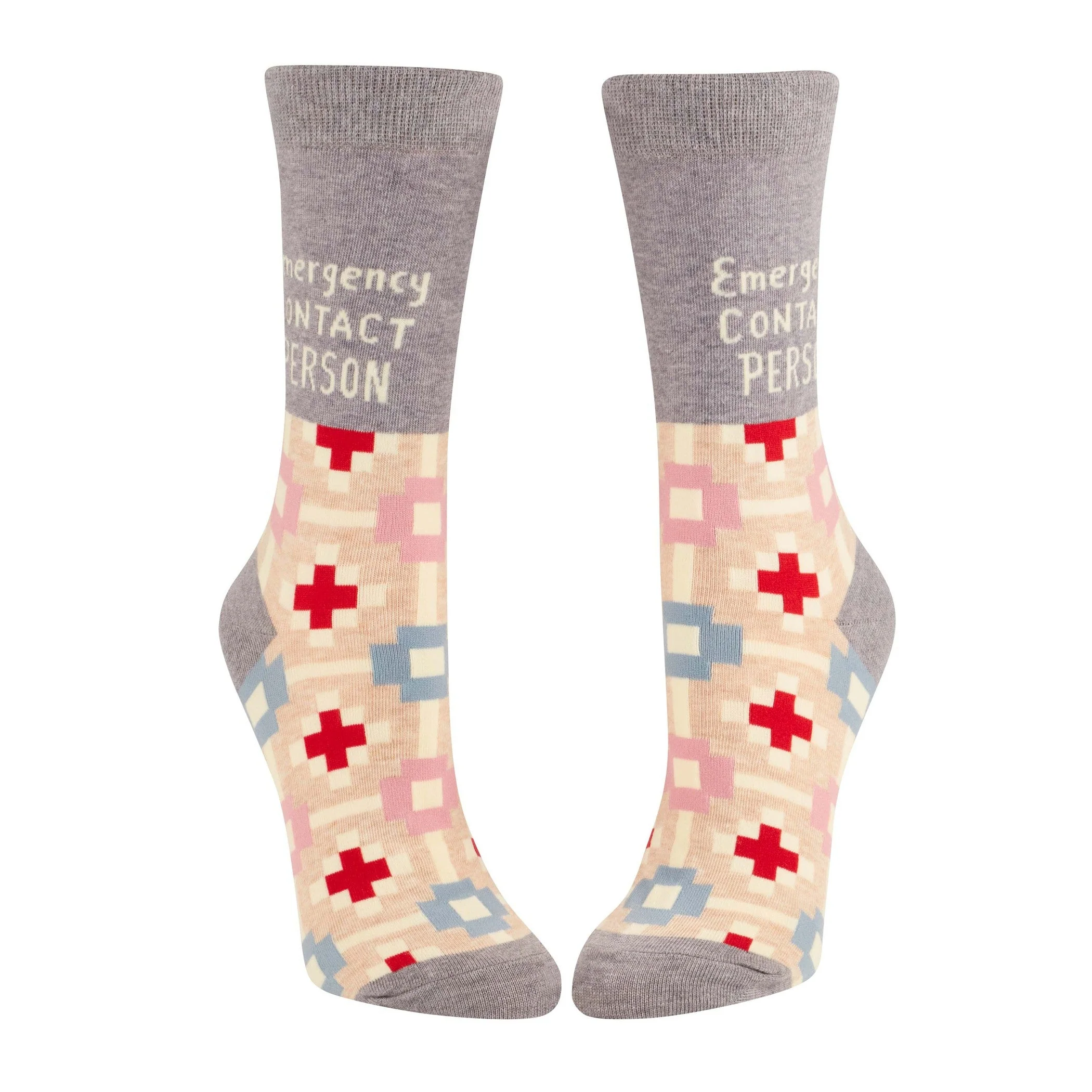 Emergency Contact Person Women's Crew Socks | BlueQ at GetBullish - Image 3