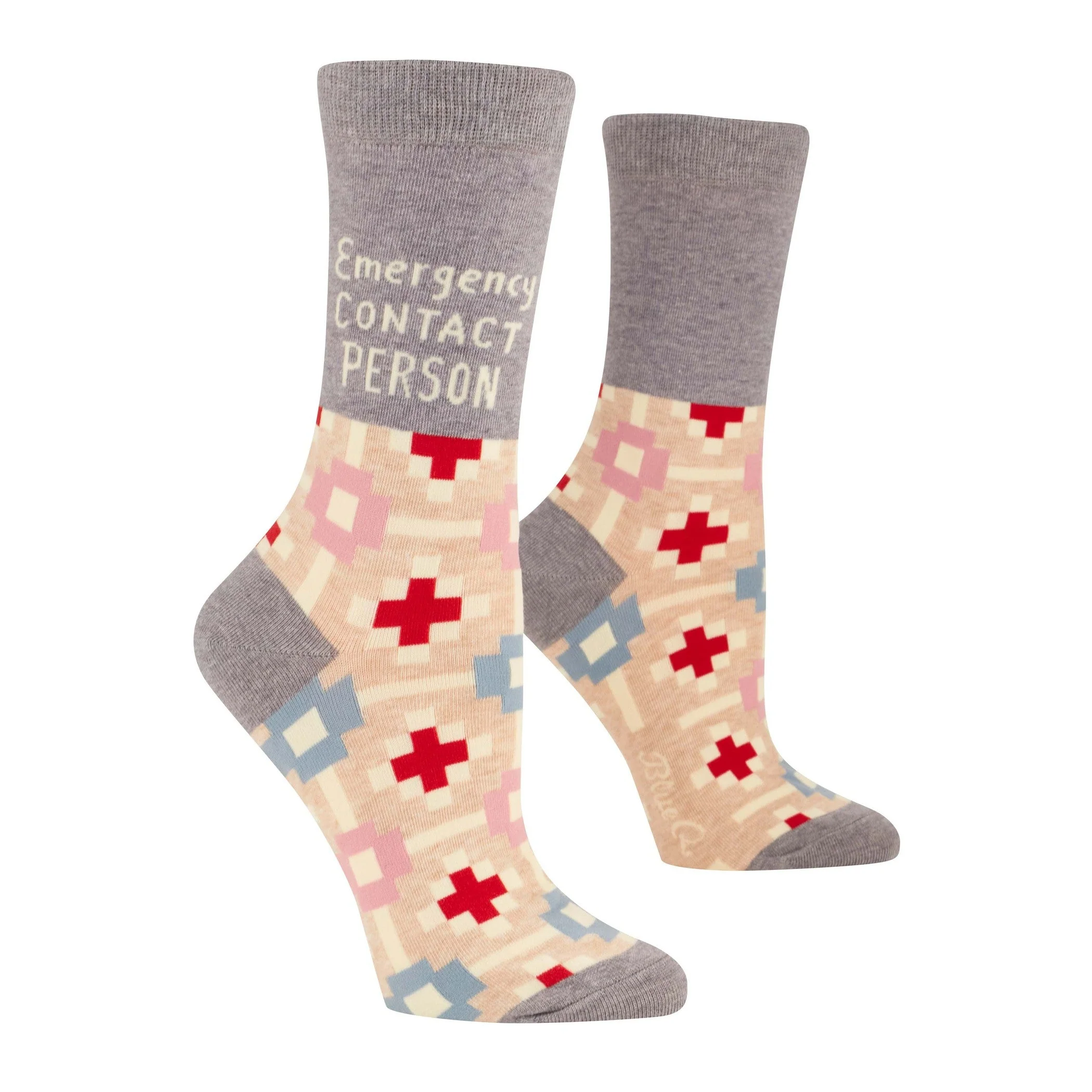 Emergency Contact Person Women's Crew Socks | BlueQ at GetBullish - Image 4
