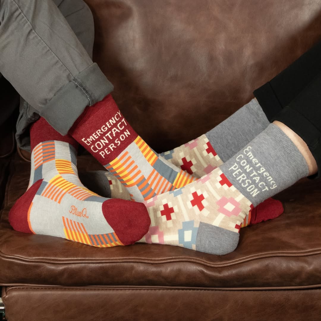 Emergency Contact Person Women's Crew Socks | BlueQ at GetBullish - Image 5