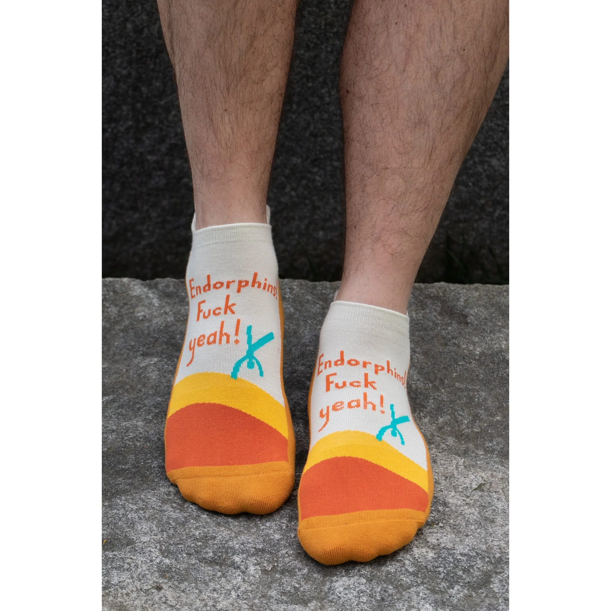 Endorphins Fuck Yeah Unisex Sneaker Socks [2 Size Options] | BlueQ at GetBullish - Image 3
