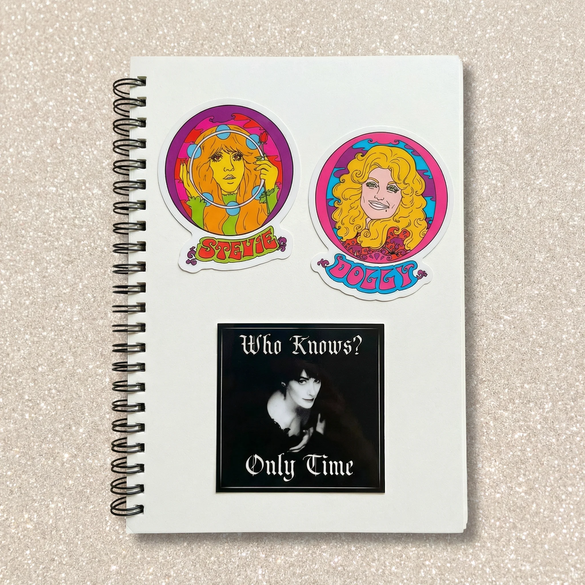 Enya “Who Knows? Only Time” Vinyl Sticker | 3 Inch Waterproof Gothic Music Decal - Image 2