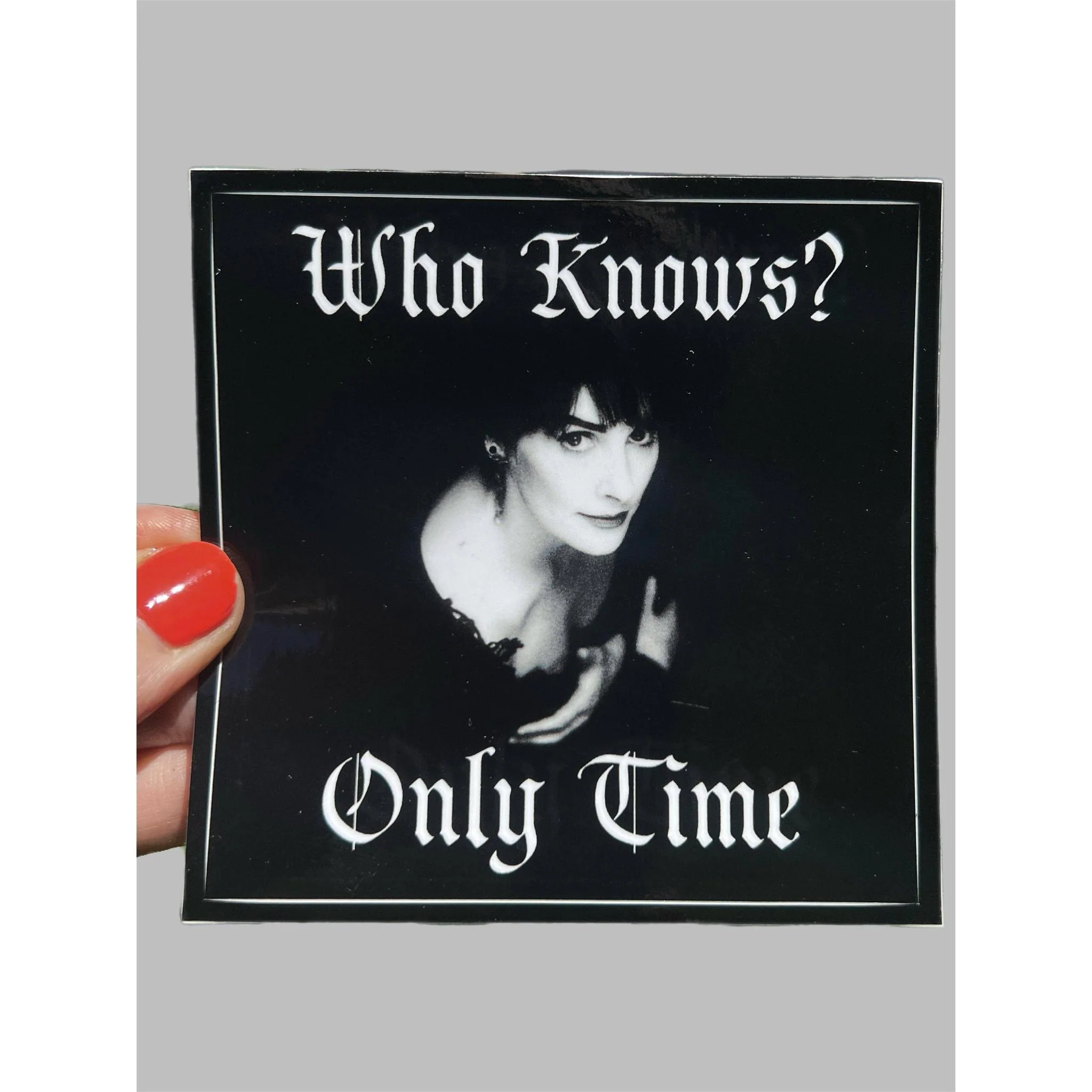 Enya “Who Knows? Only Time” Vinyl Sticker | 3 Inch Waterproof Gothic Music Decal - Image 3