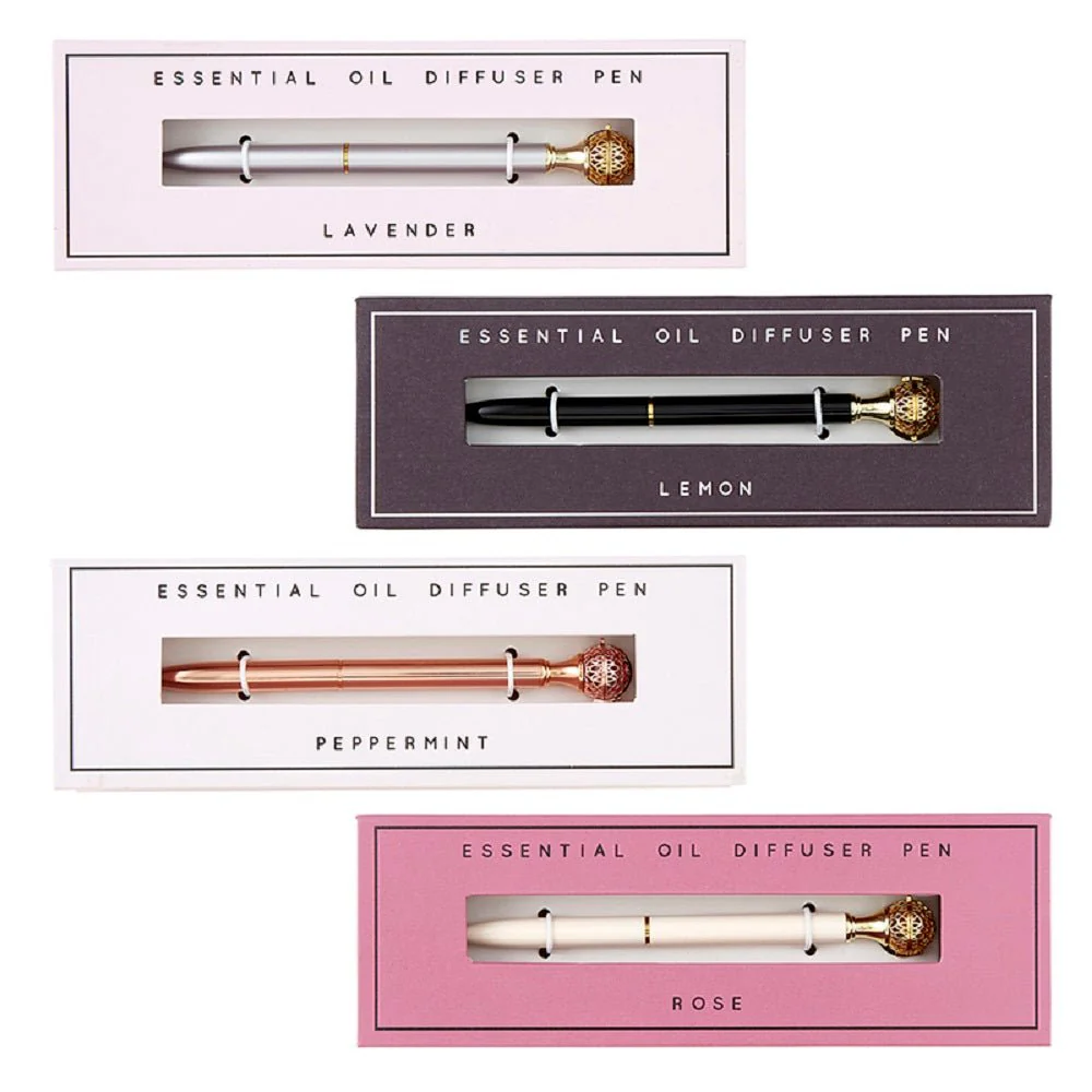 Essential Oil Diffuser Pen in Peppermint | Includes 1 ml of Essential Oil and 2 Lava Beads | Refillable - Image 6