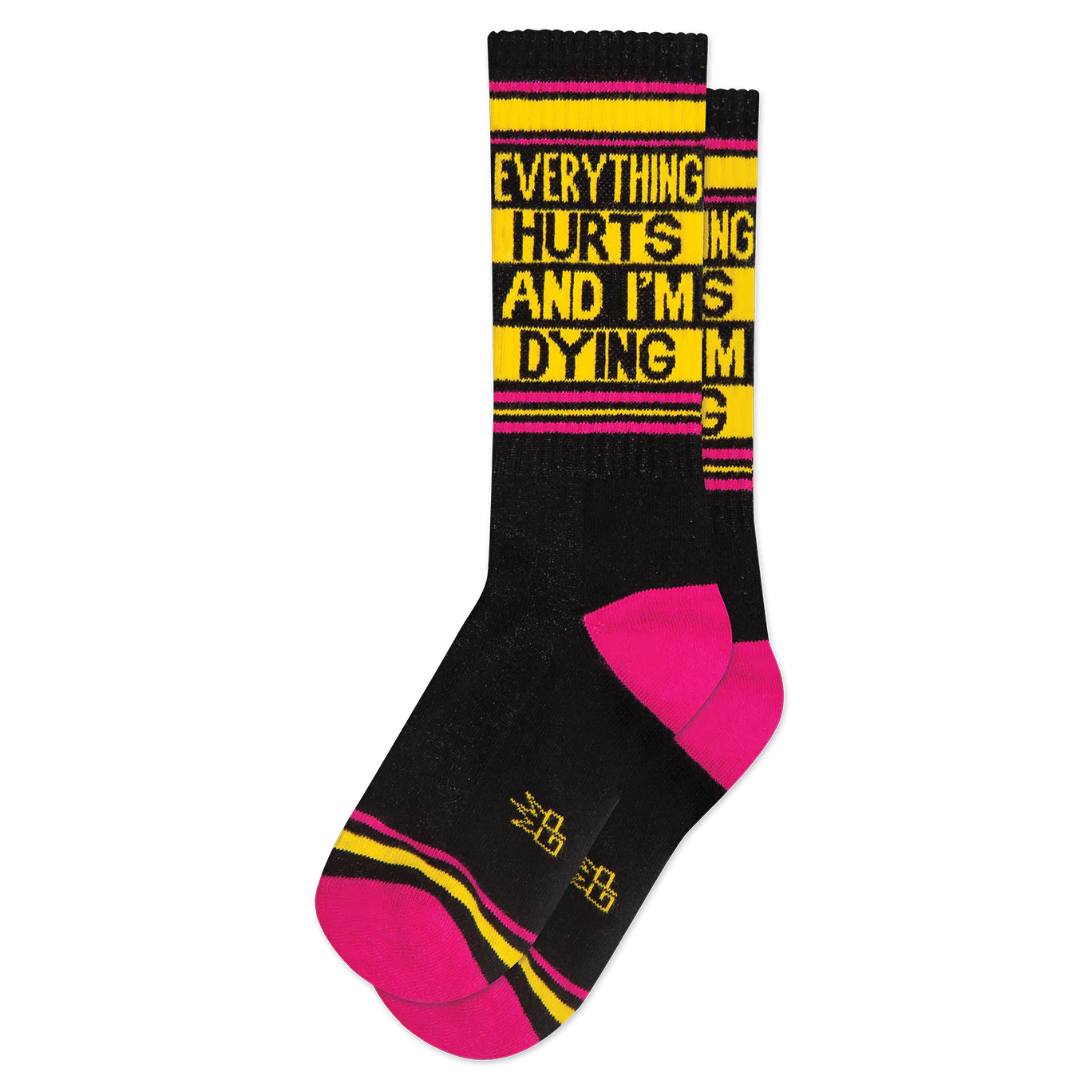 Everything Hurts And I'm Dying Gym Crew Socks | Unisex Women's Men's - Image 2