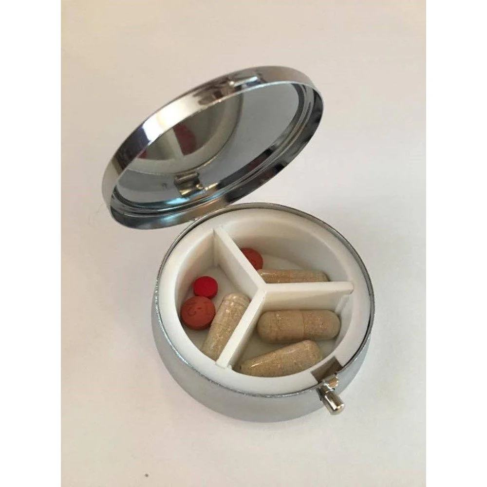 Everything Hurts and I'm Dying Pill Box | Handmade 2.25" Round Pill Case | Retro Pinup Art Self Care Mental Health - Image 3