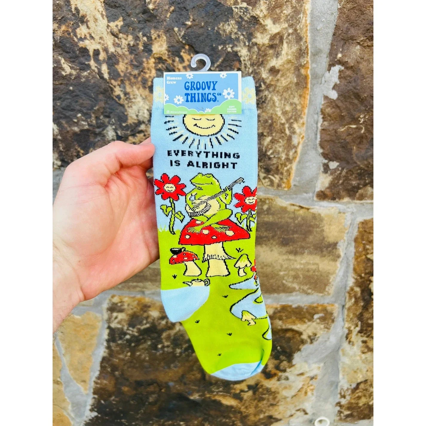 Everything Is Alright Toad and Toadstool Women's Crew Sock - Image 2