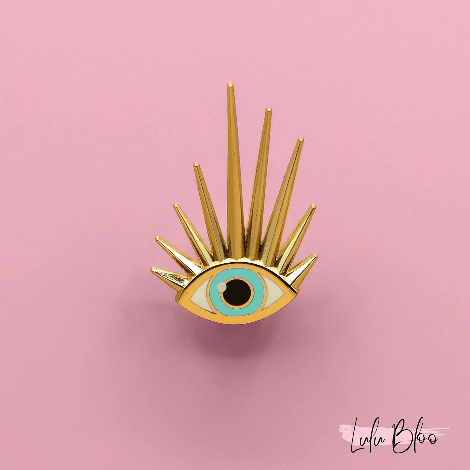 Liberty Eye Golden Brass Pin with Gold Plating - Image 2