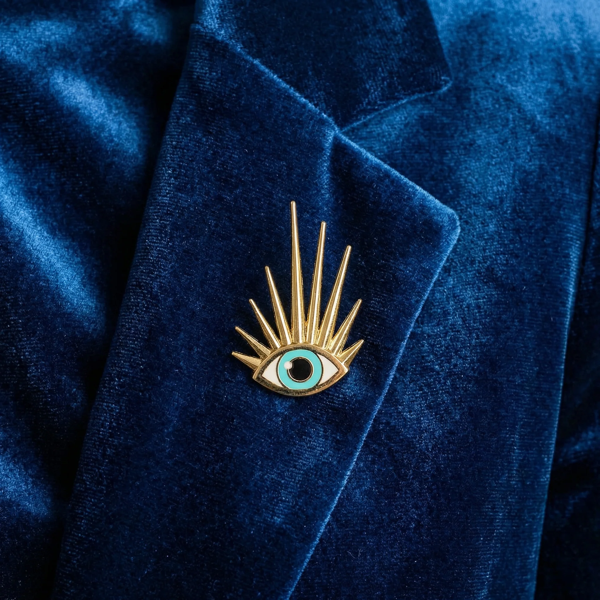 Liberty Eye Golden Brass Pin with Gold Plating - Image 4